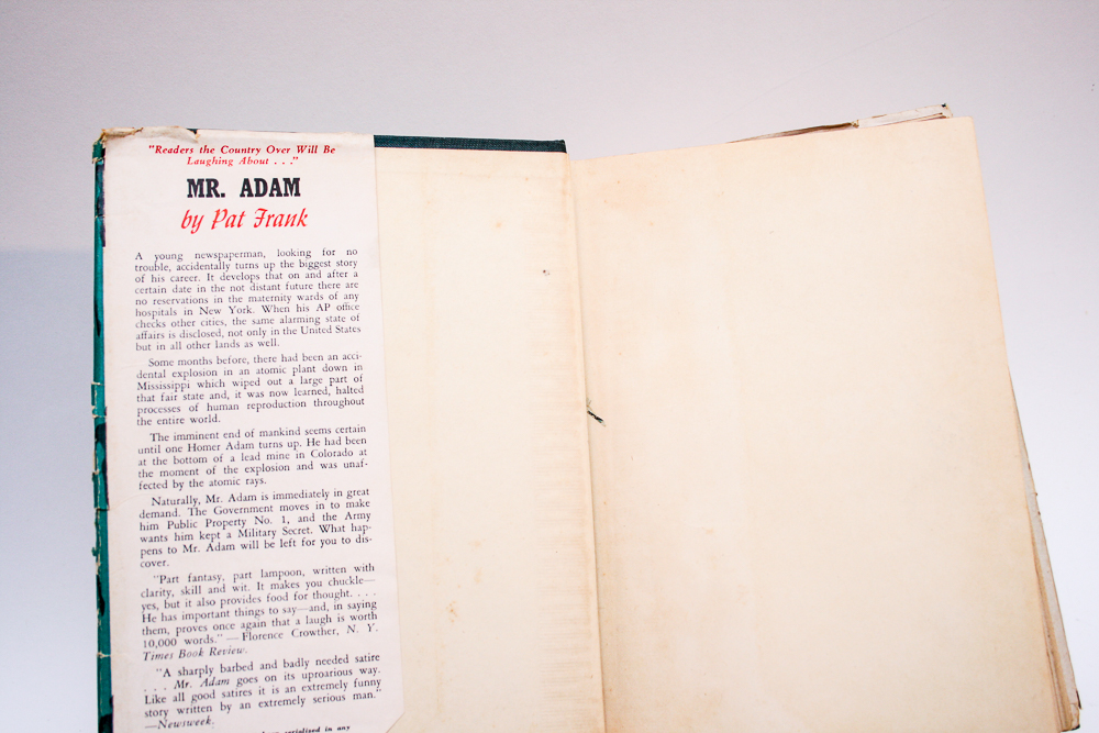 First Edition "Spirit Lake" by MacKinlay Kantor and Early Editions of "Mr. Adam" by Pat Frank and "The Thin Red Line" by James Jones