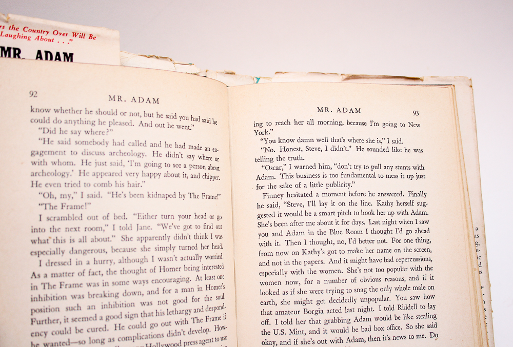First Edition "Spirit Lake" by MacKinlay Kantor and Early Editions of "Mr. Adam" by Pat Frank and "The Thin Red Line" by James Jones