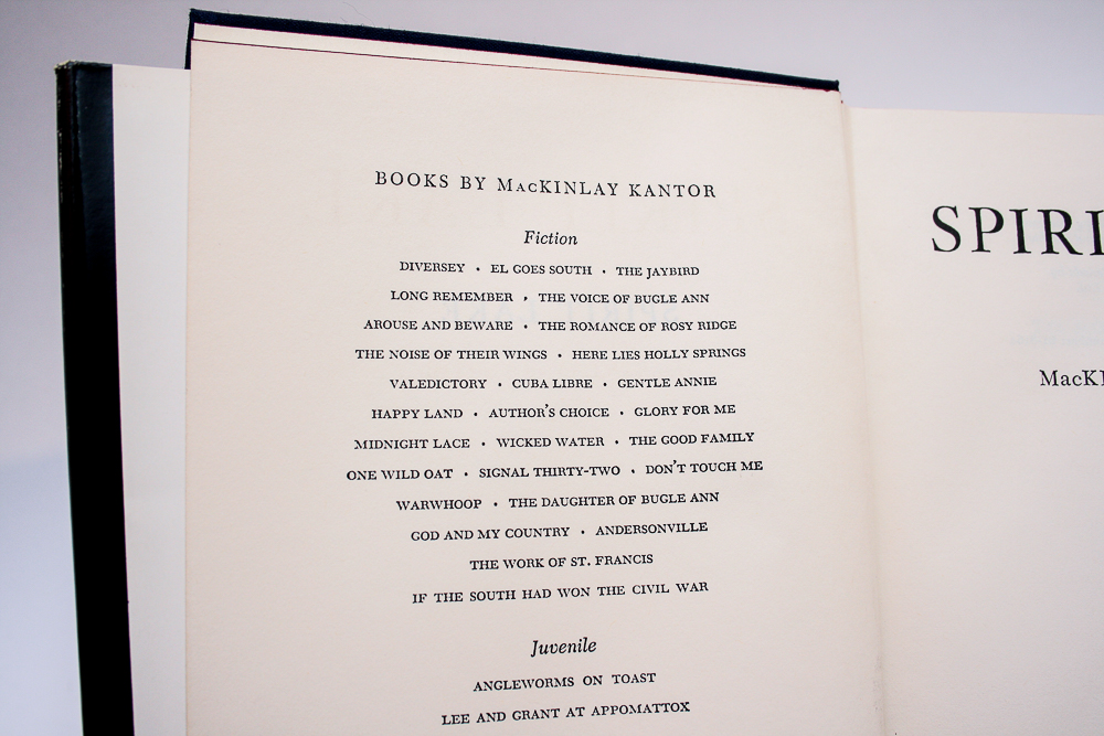 First Edition "Spirit Lake" by MacKinlay Kantor and Early Editions of "Mr. Adam" by Pat Frank and "The Thin Red Line" by James Jones