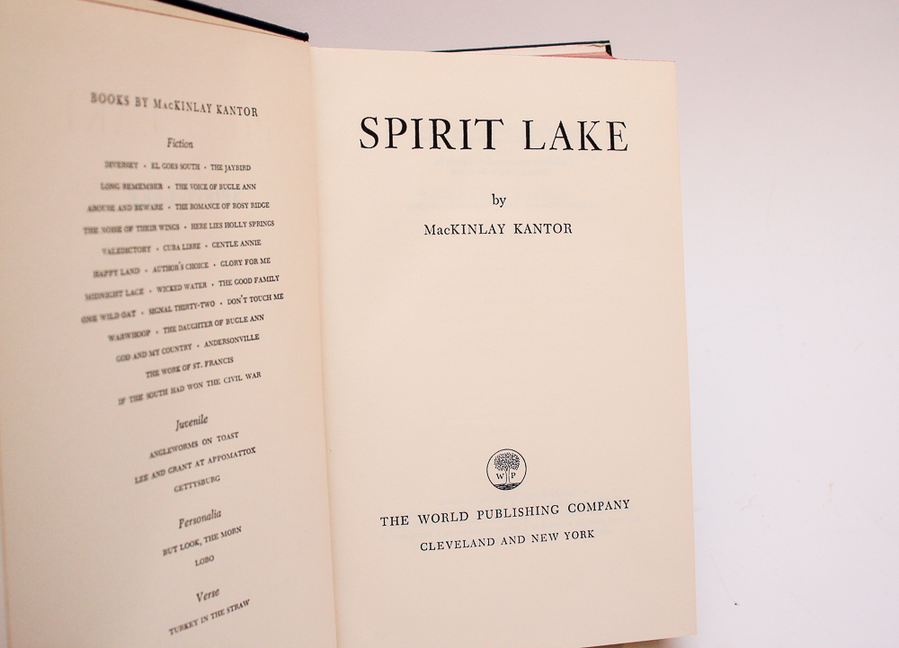 First Edition "Spirit Lake" by MacKinlay Kantor and Early Editions of "Mr. Adam" by Pat Frank and "The Thin Red Line" by James Jones