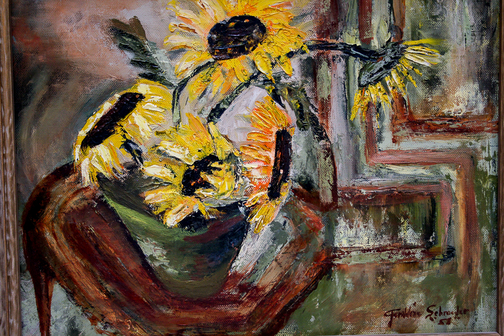 Vintage Acrylic and Oil Still Life Paintings