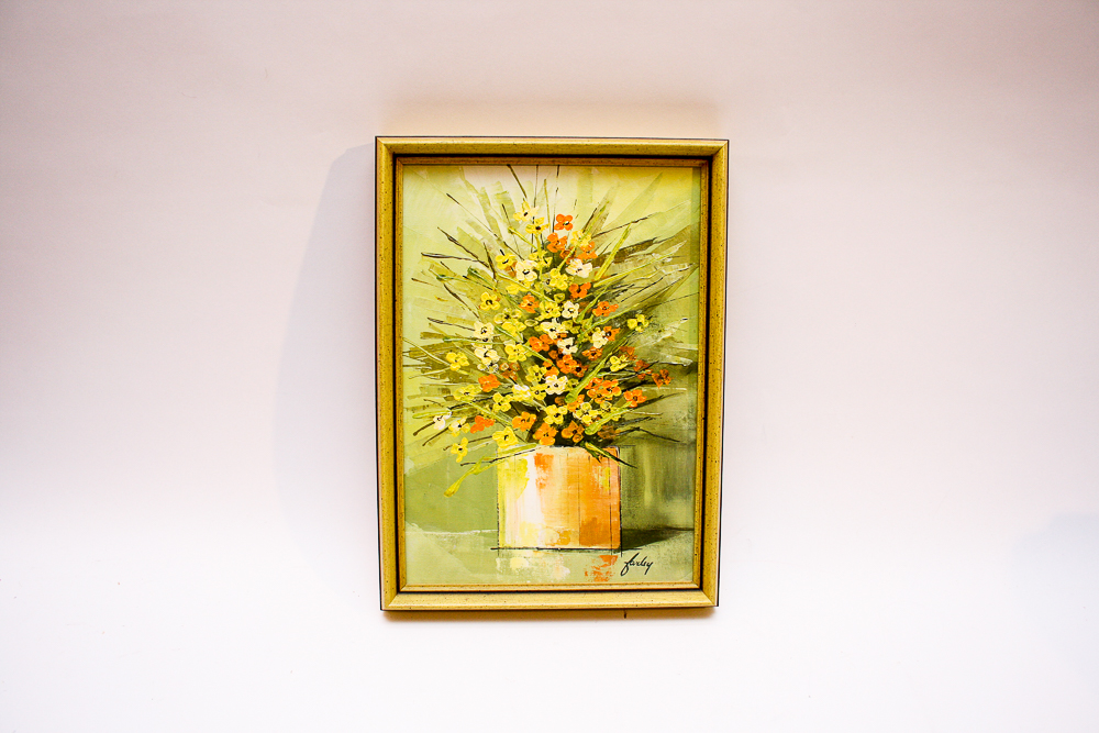 Vintage Acrylic and Oil Still Life Paintings