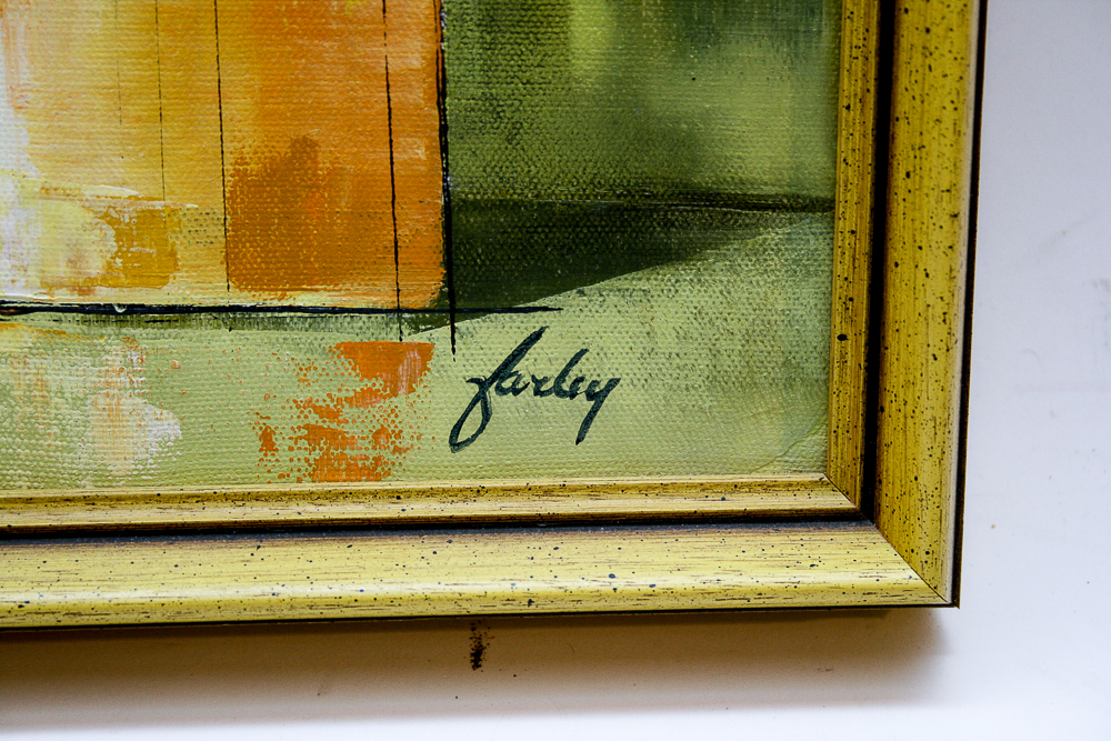 Vintage Acrylic and Oil Still Life Paintings