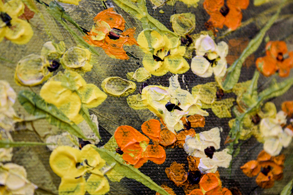 Vintage Acrylic and Oil Still Life Paintings