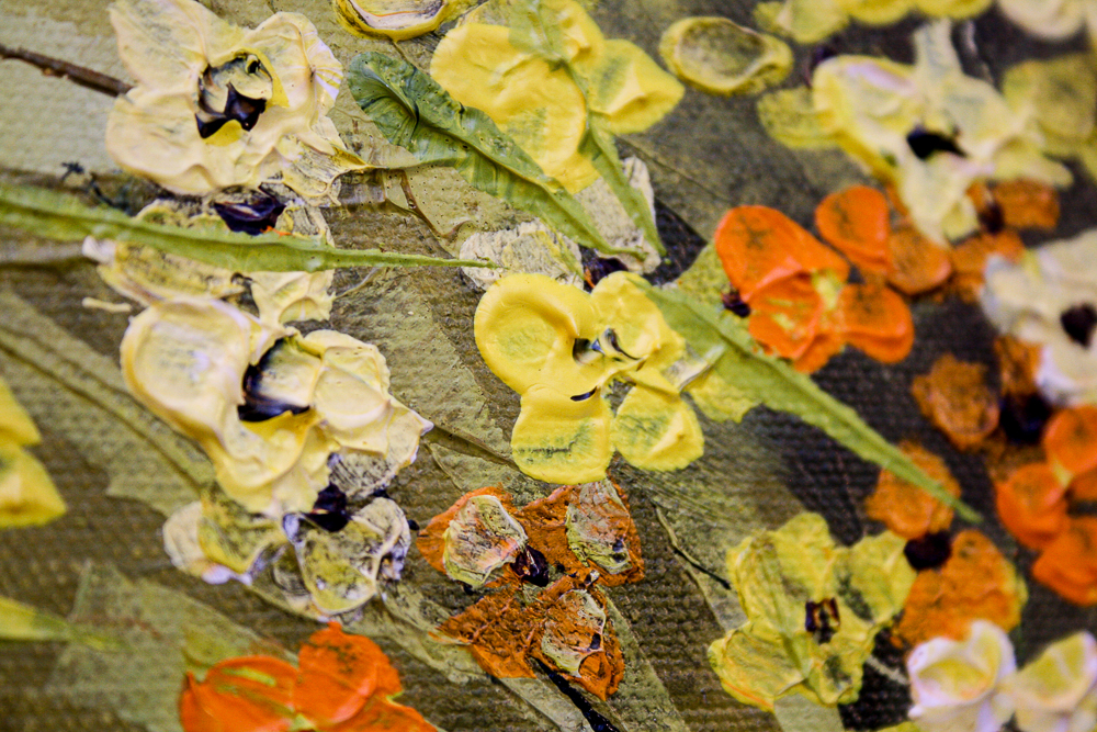 Vintage Acrylic and Oil Still Life Paintings