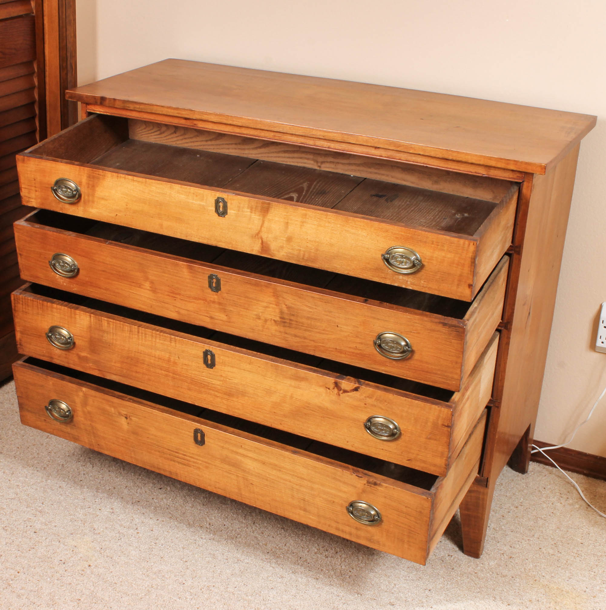 American Federal Cherry Chest of Drawers, Circa 1820 - 1840