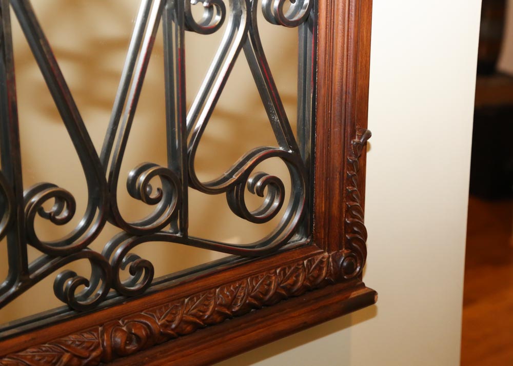 Wood Framed Wall Mirror