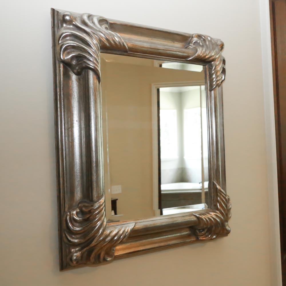 Silver Tone Wall Mirror