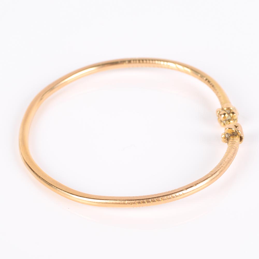 14K Yellow Gold Bangle Bracelets