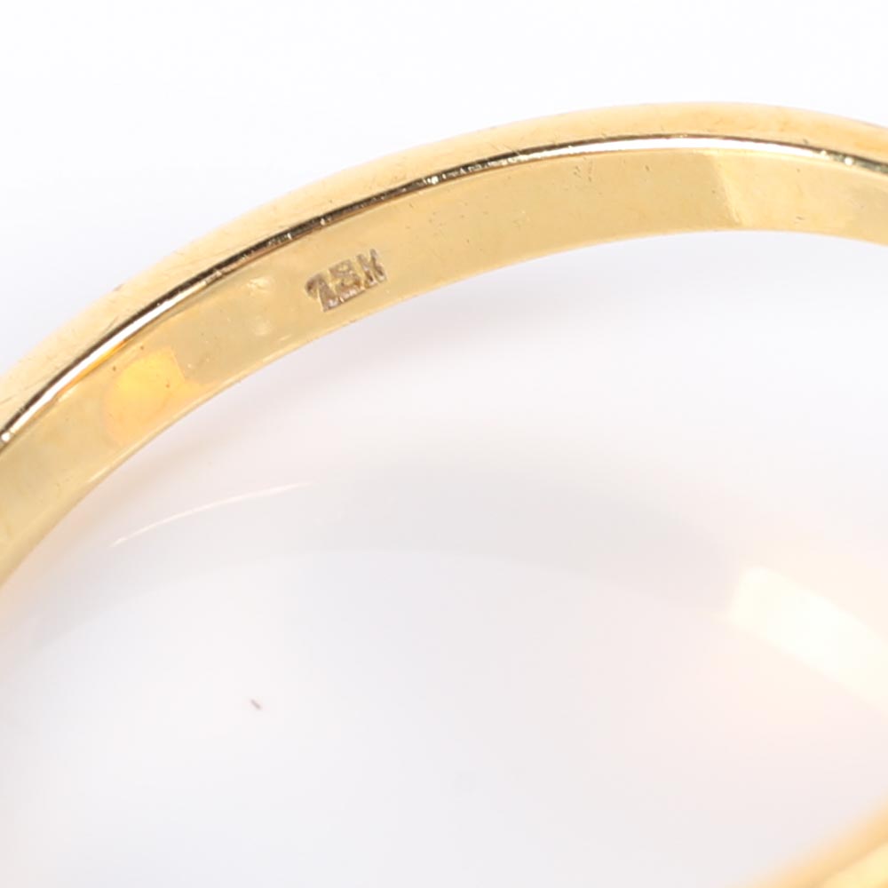 18K Yellow Gold 1.25 Carat Citrine Halo Ring