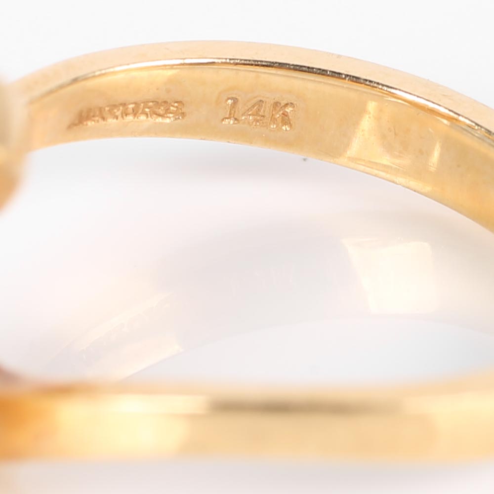 14K Yellow Gold and Cultured Pearl Ring by Mayor's