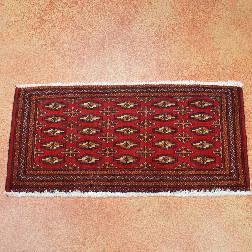 Hand Knotted Turkoman Accent Rug