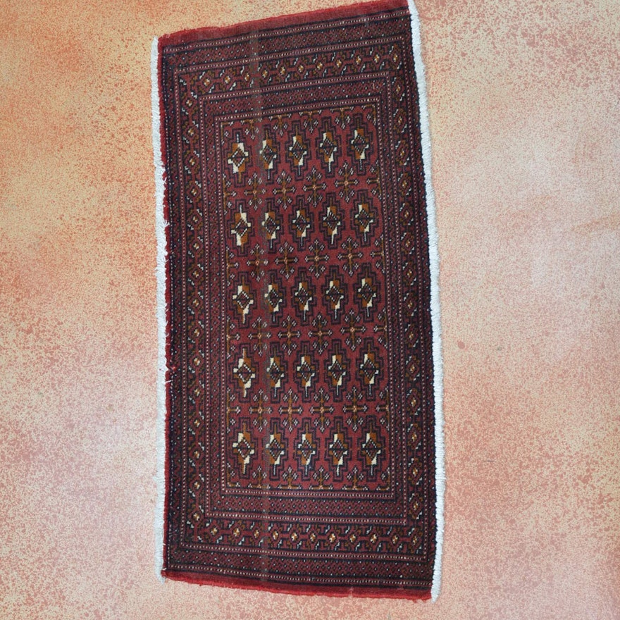 Hand Knotted Turkoman Accent Rug