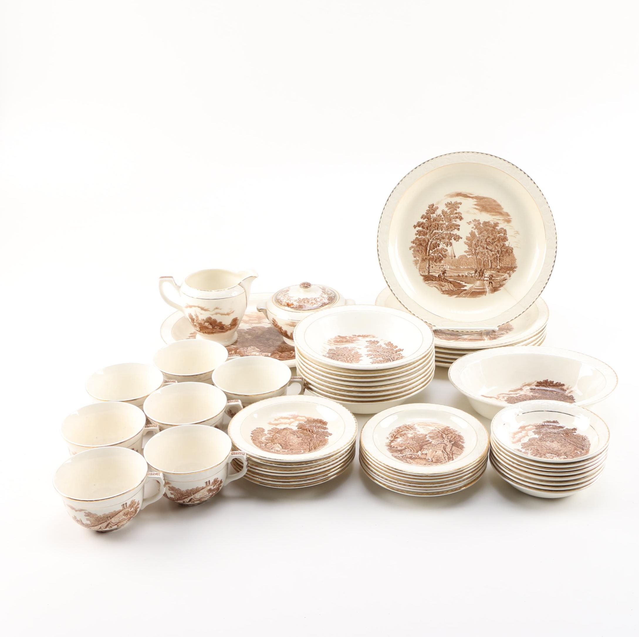 Vintage Royal Tudor "Olde England" Dinner Service