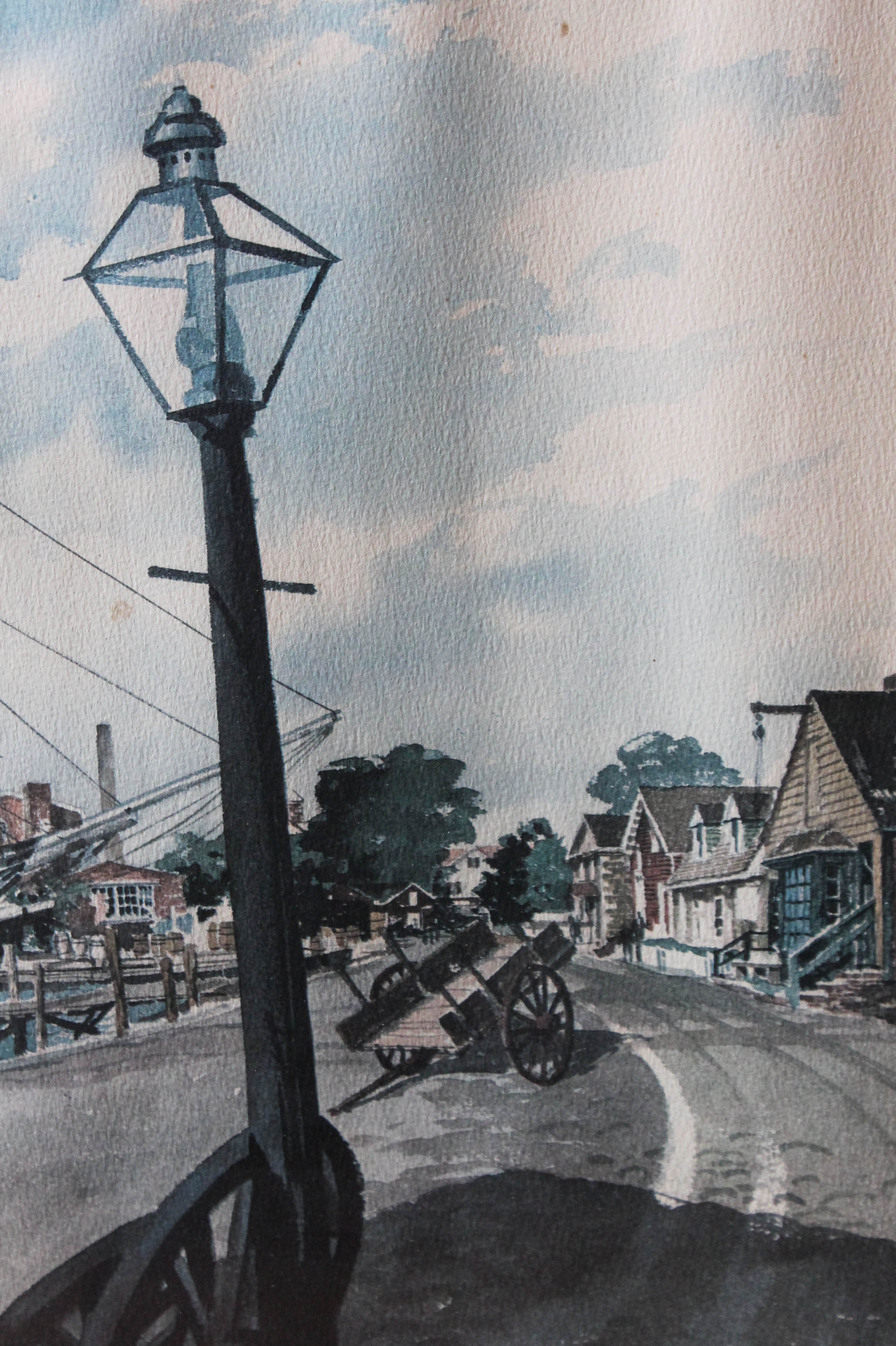 Paul N. Norton Print of "Seaport Street, Mystic Conn."