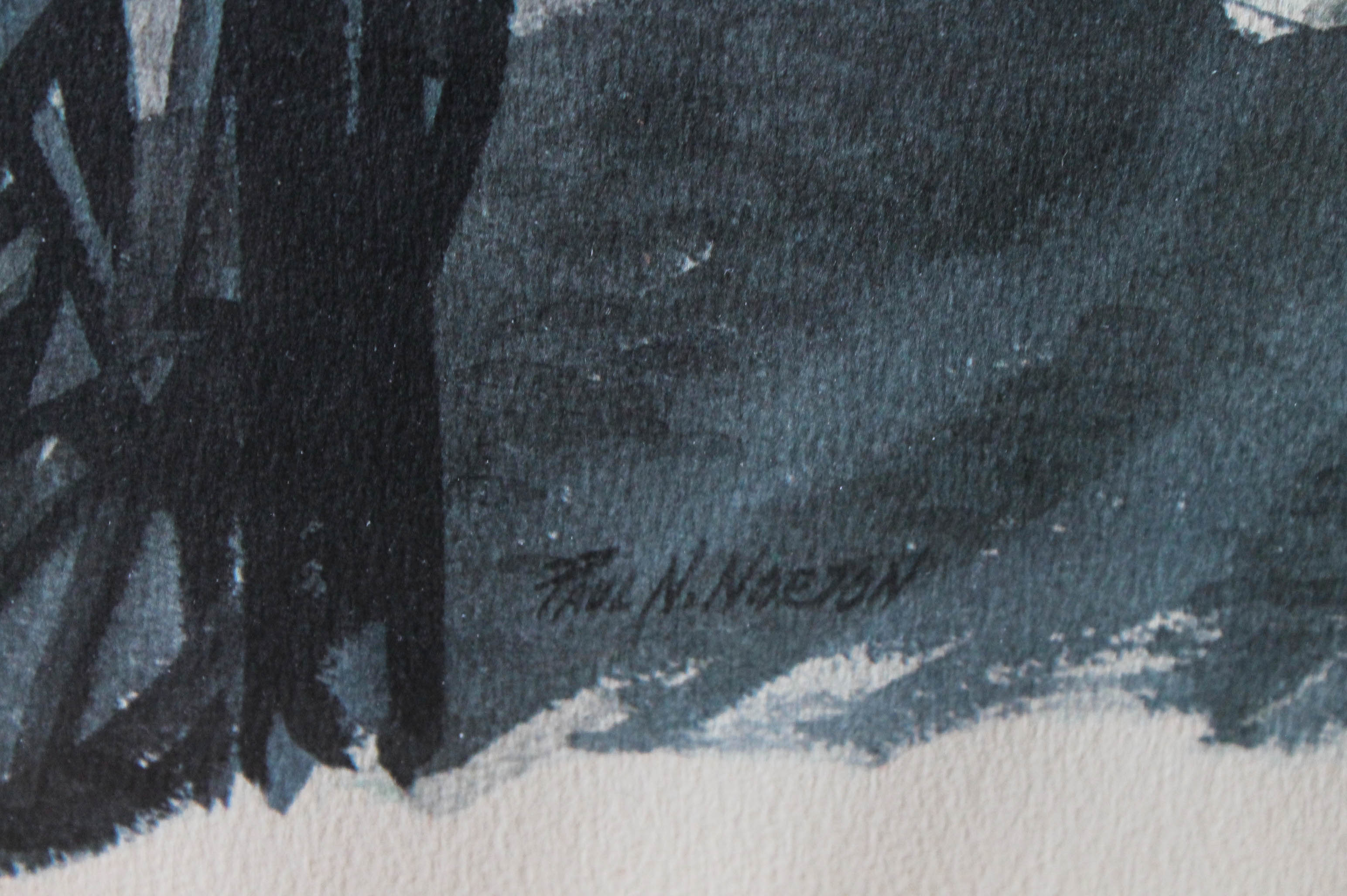 Paul N. Norton Print of "Seaport Street, Mystic Conn."