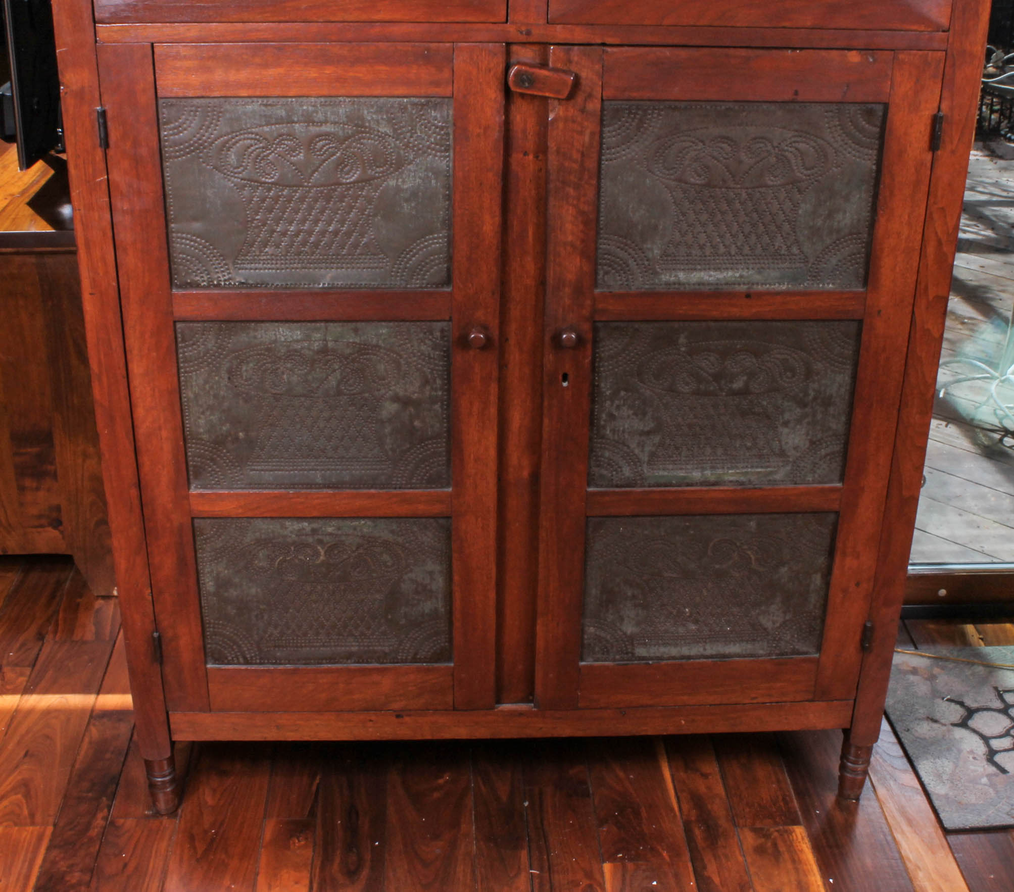 Mid 19th Century Twelve-Tin Pie Safe