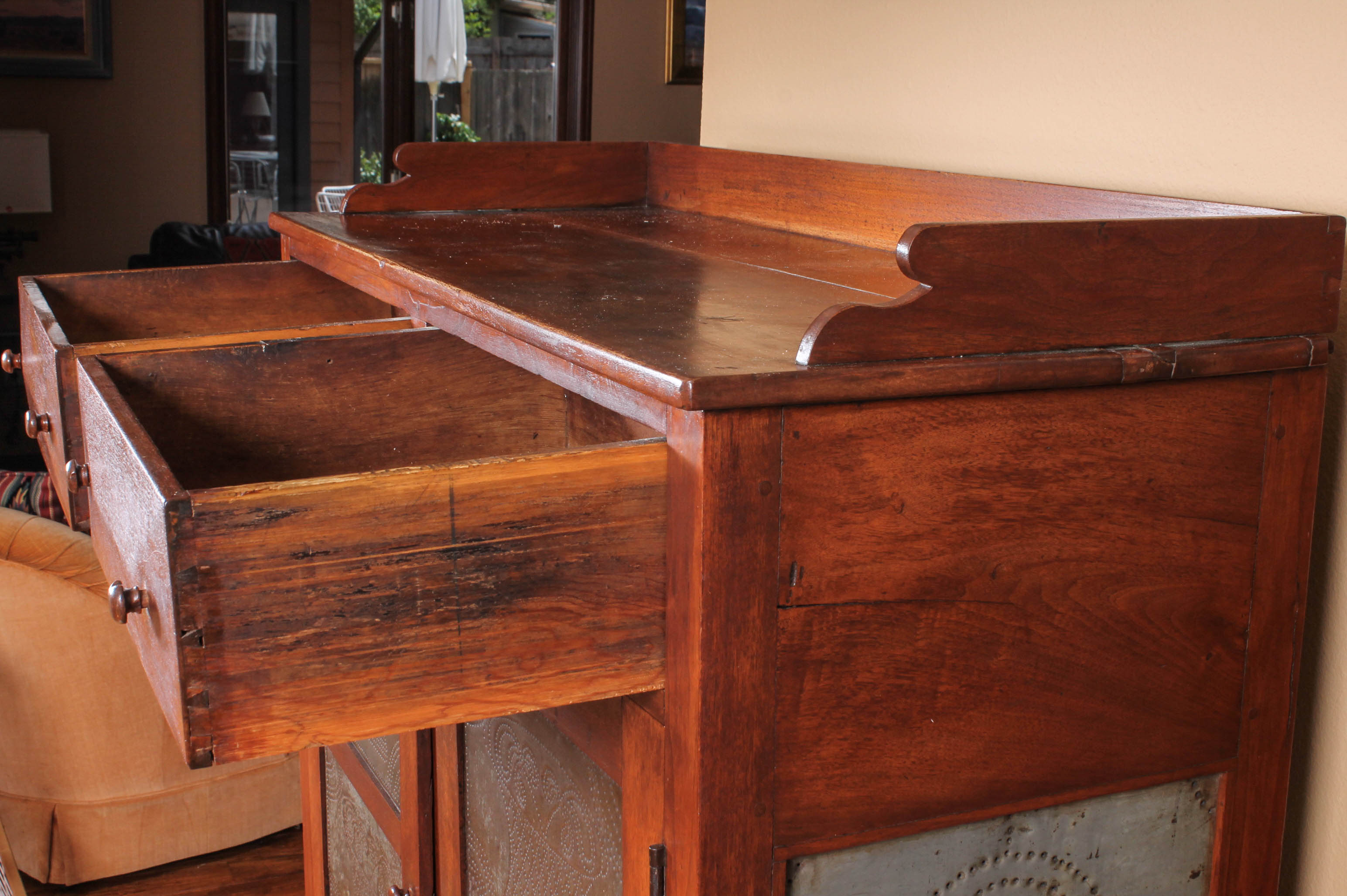 Mid 19th Century Twelve-Tin Pie Safe