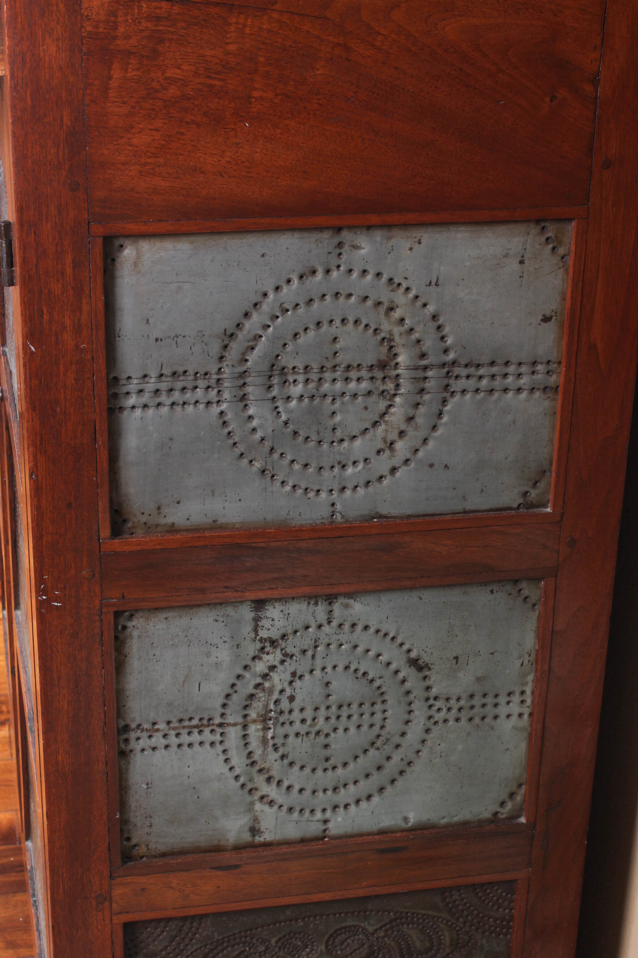 Mid 19th Century Twelve-Tin Pie Safe