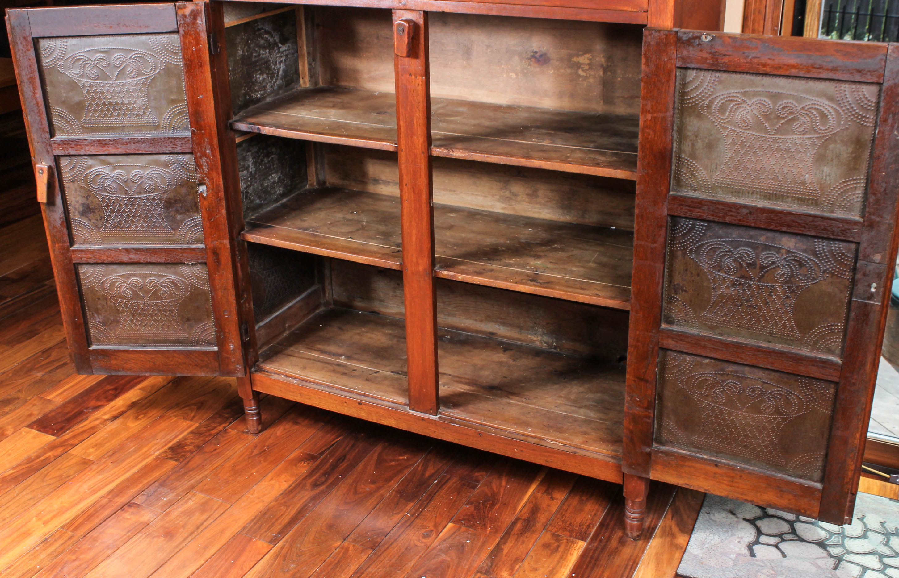 Mid 19th Century Twelve-Tin Pie Safe