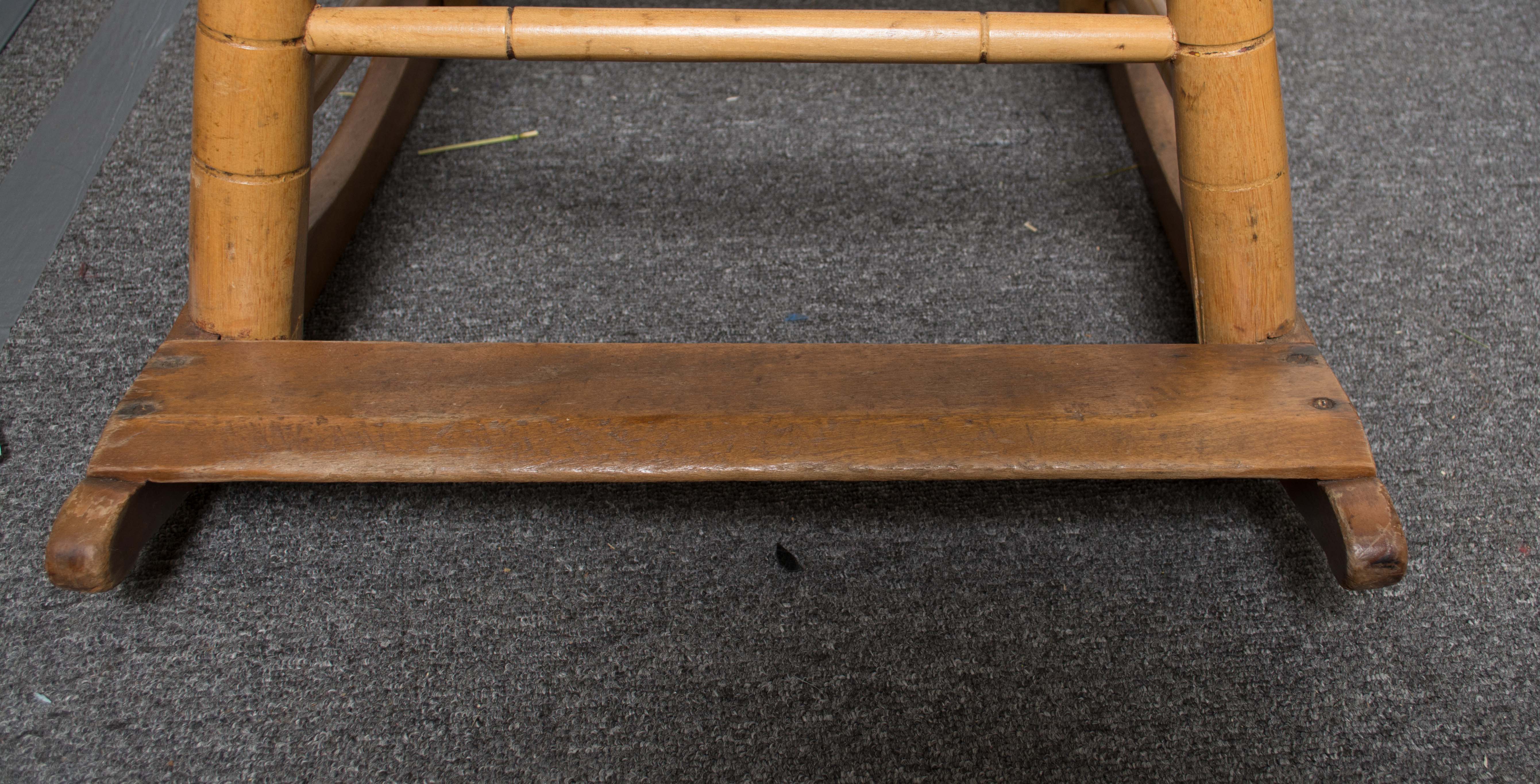 Vintage Painted Comb Back Windsor Rocking Chair