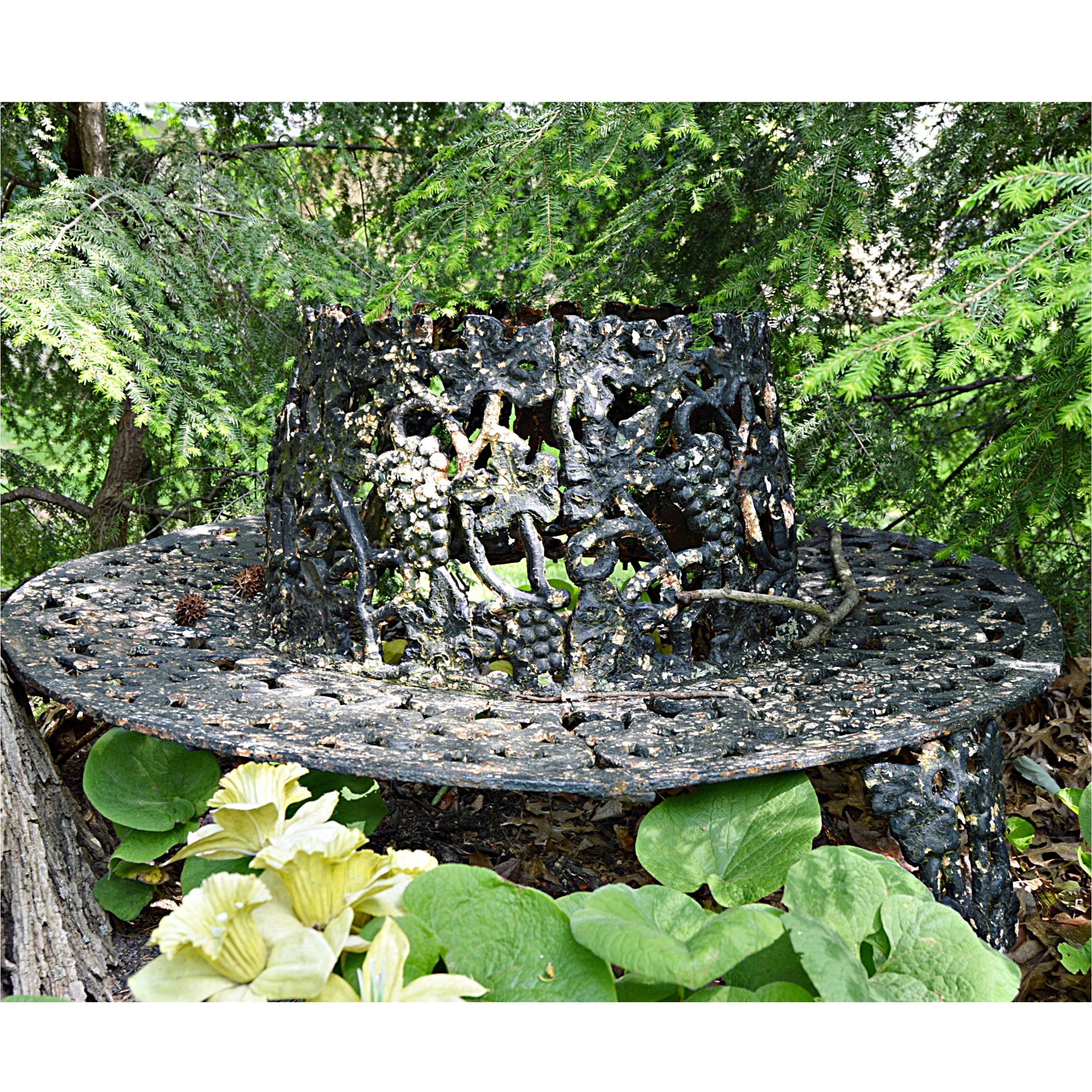 Vintage Cast Iron Circular Tree Surround Bench