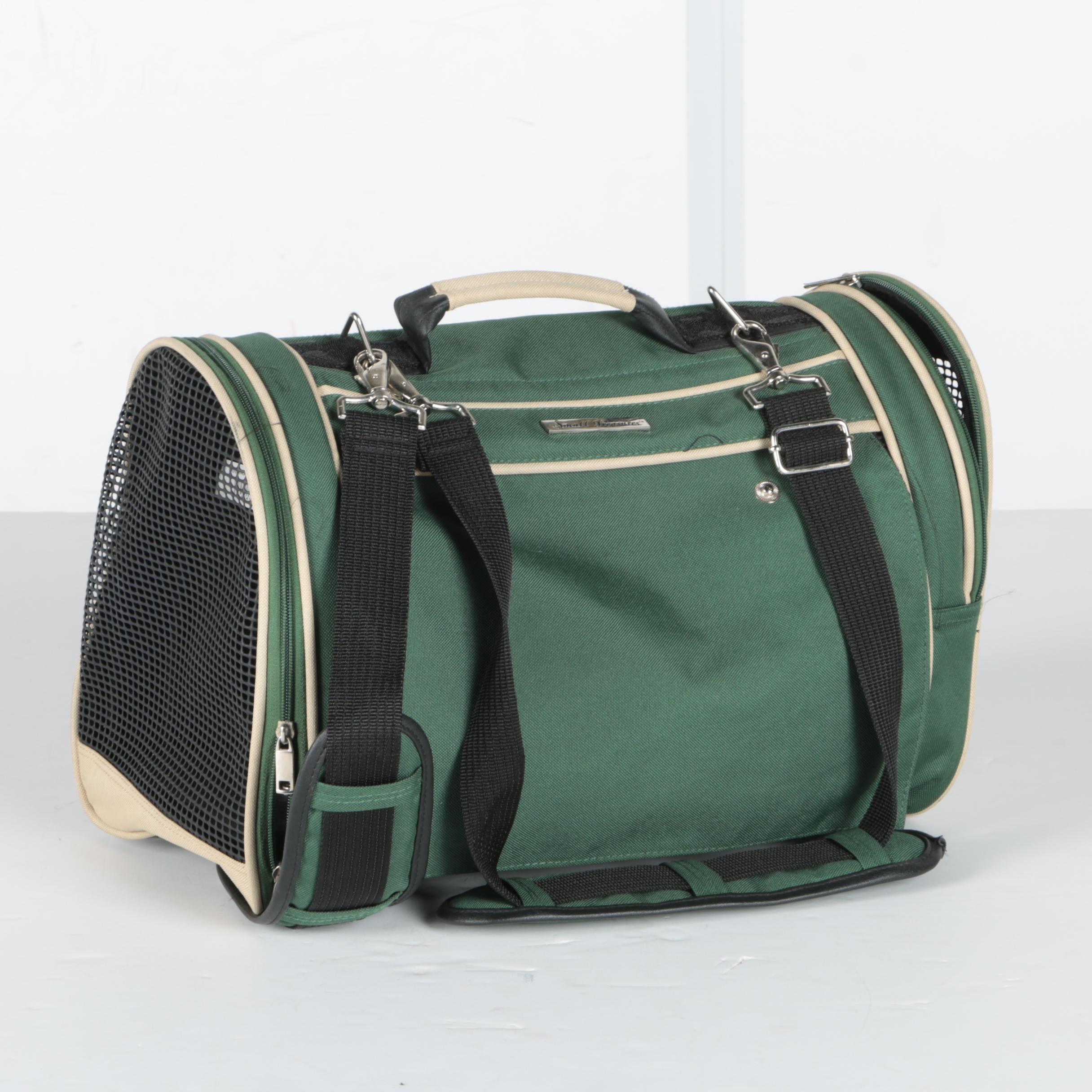 Wooden Pet House and Small Carrier