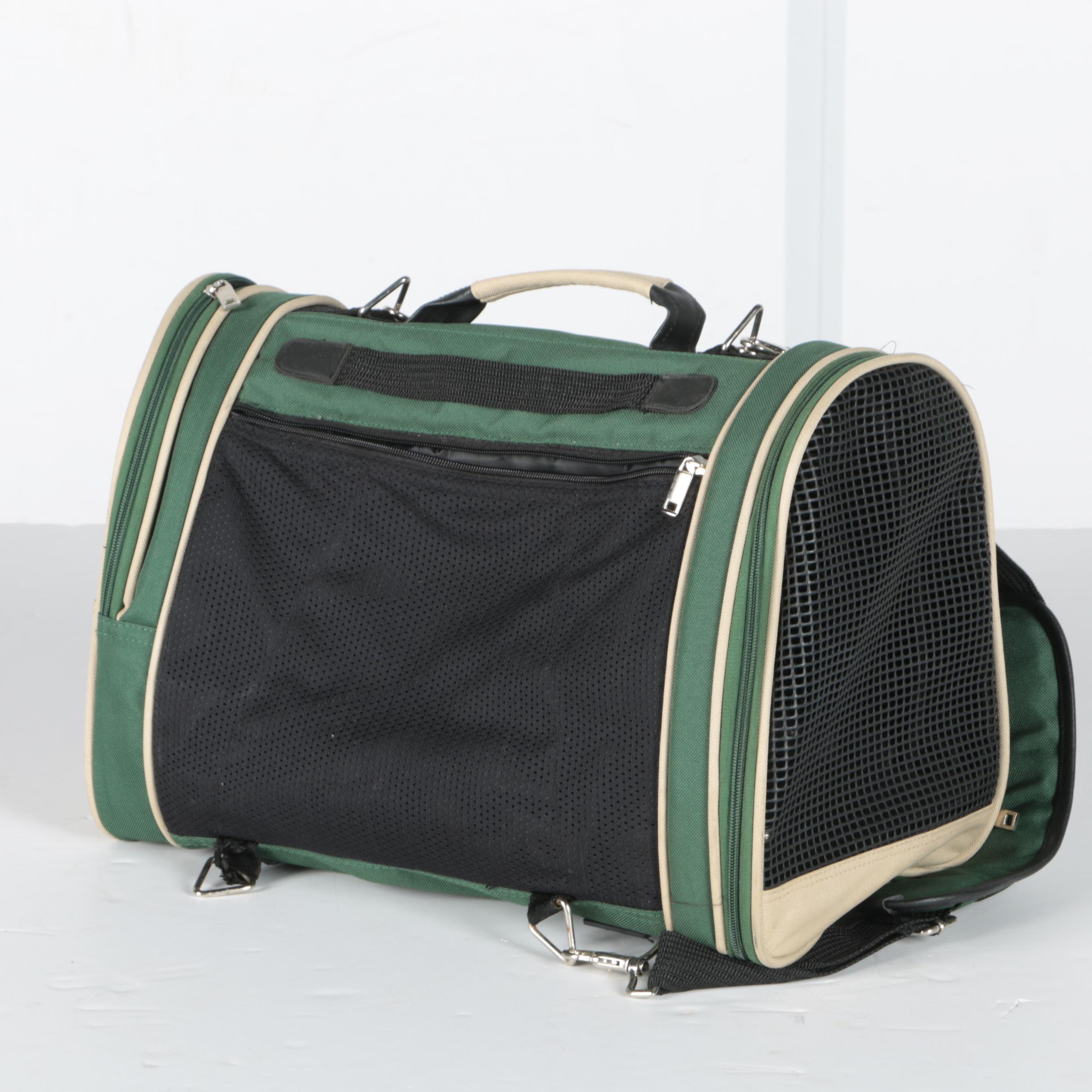 Wooden Pet House and Small Carrier