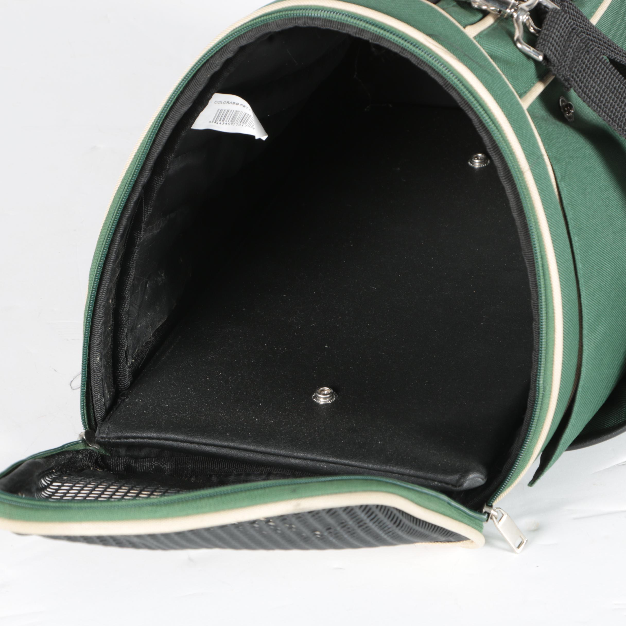 Wooden Pet House and Small Carrier