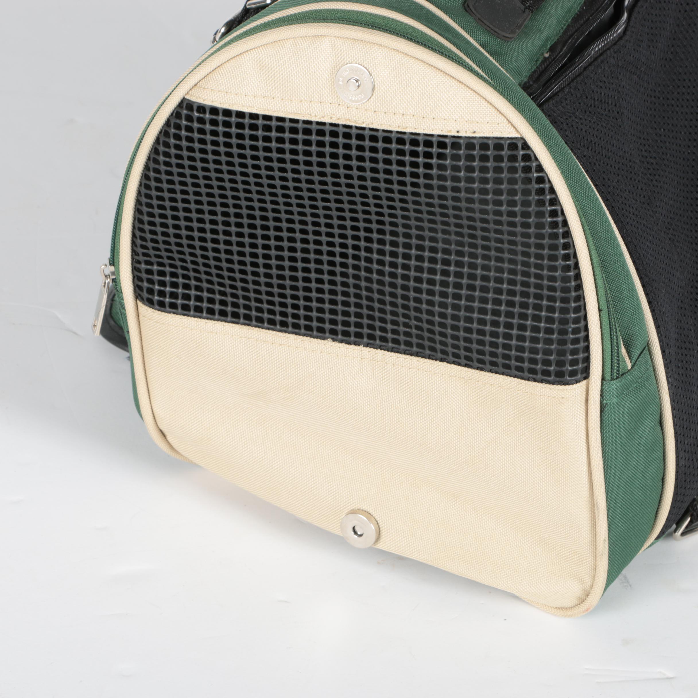 Wooden Pet House and Small Carrier