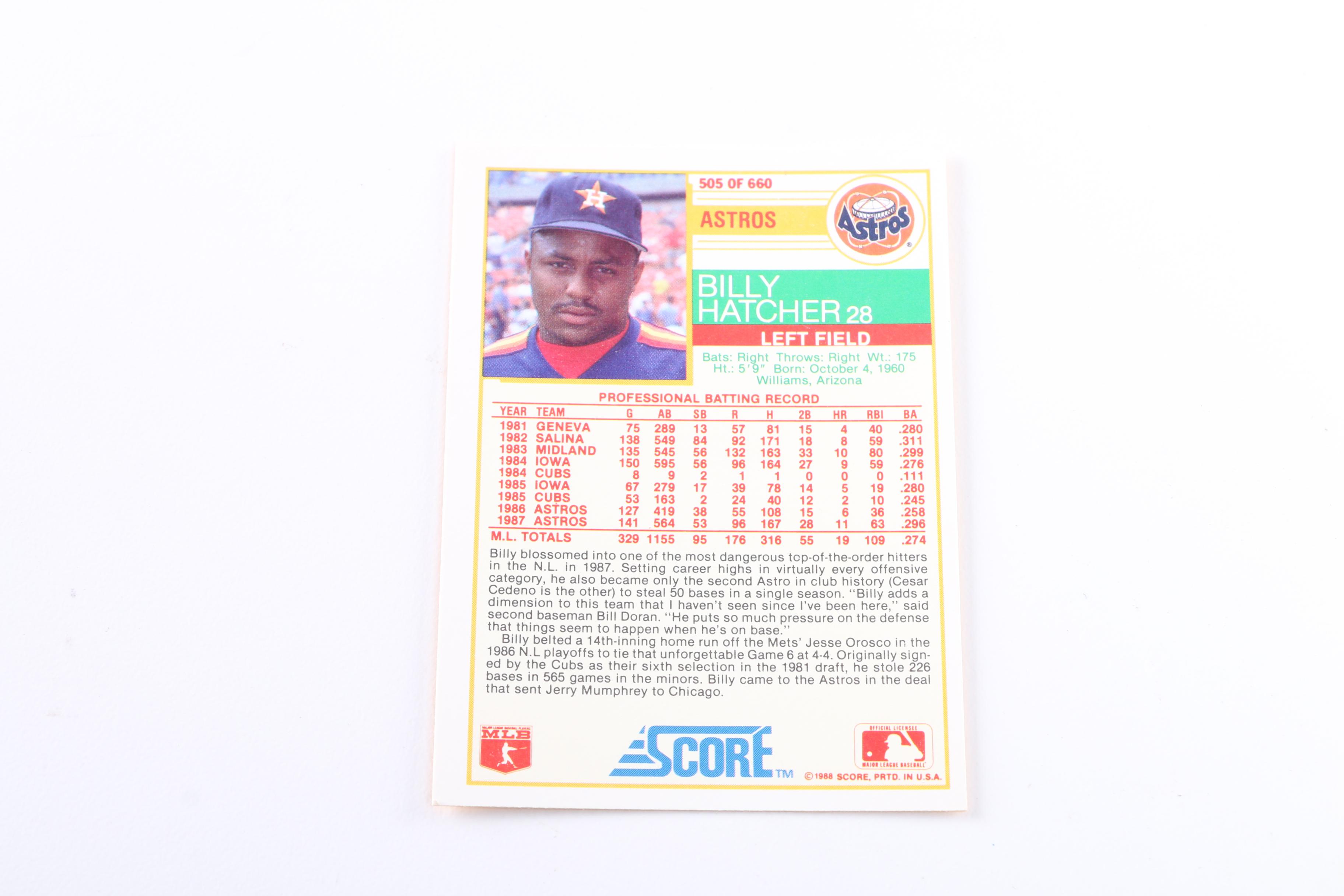 1988 Score Baseball Card Complete Set