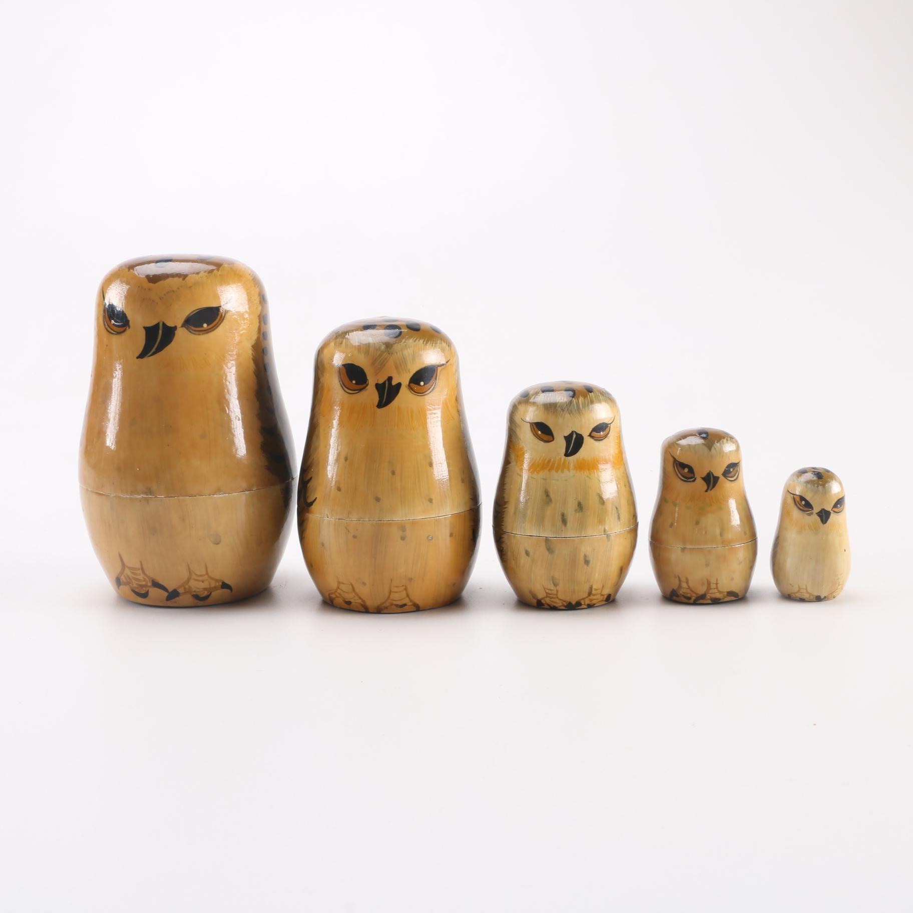 Owl Matryoshka Nesting Dolls