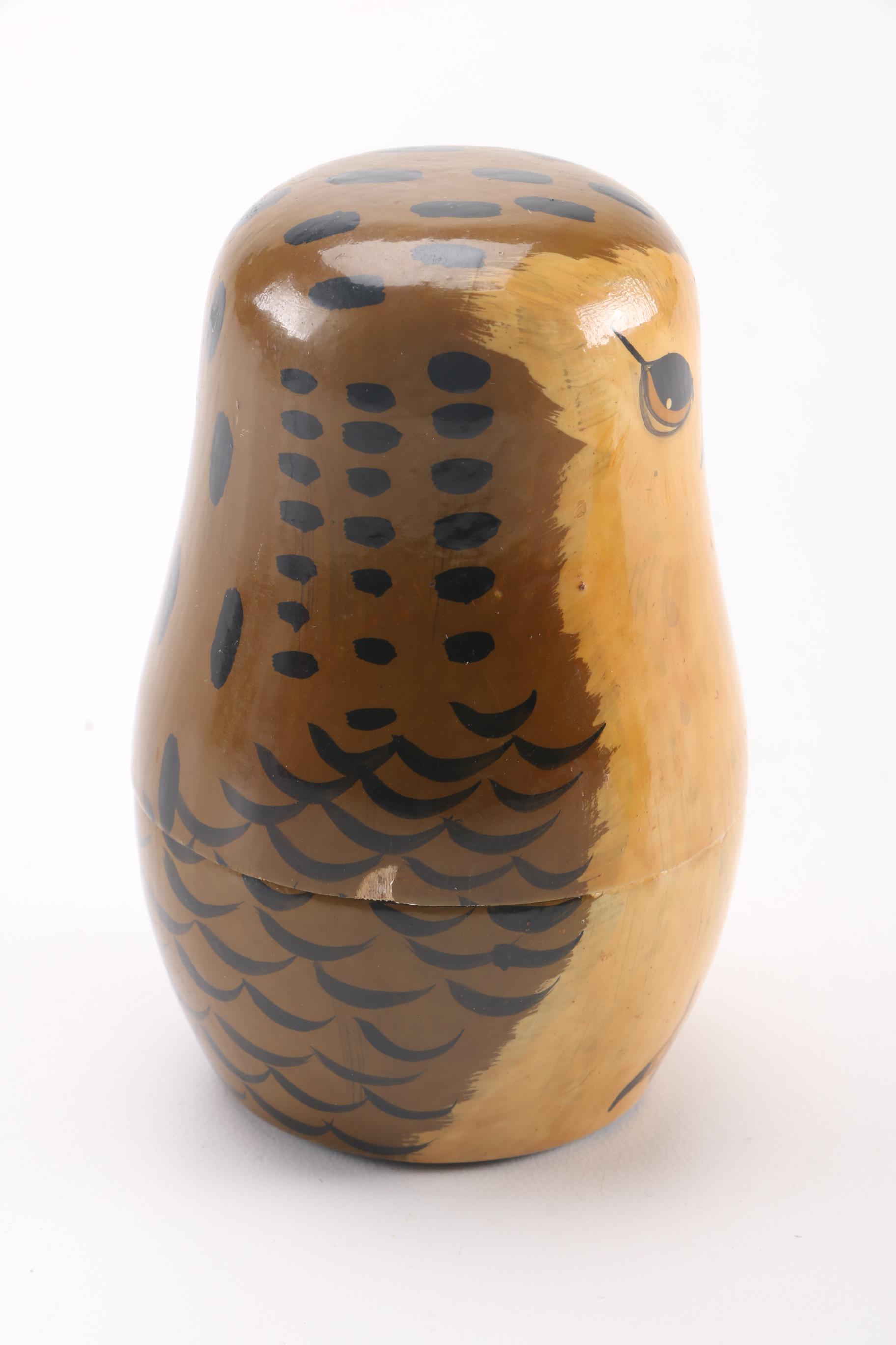 Owl Matryoshka Nesting Dolls