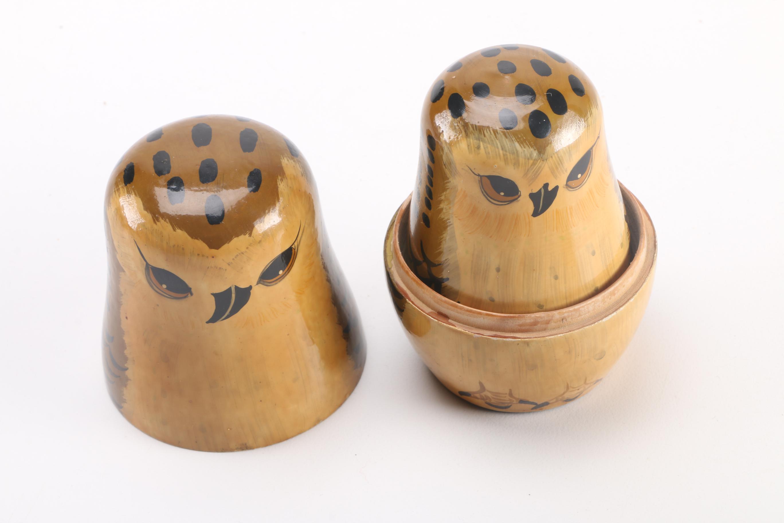 Owl Matryoshka Nesting Dolls