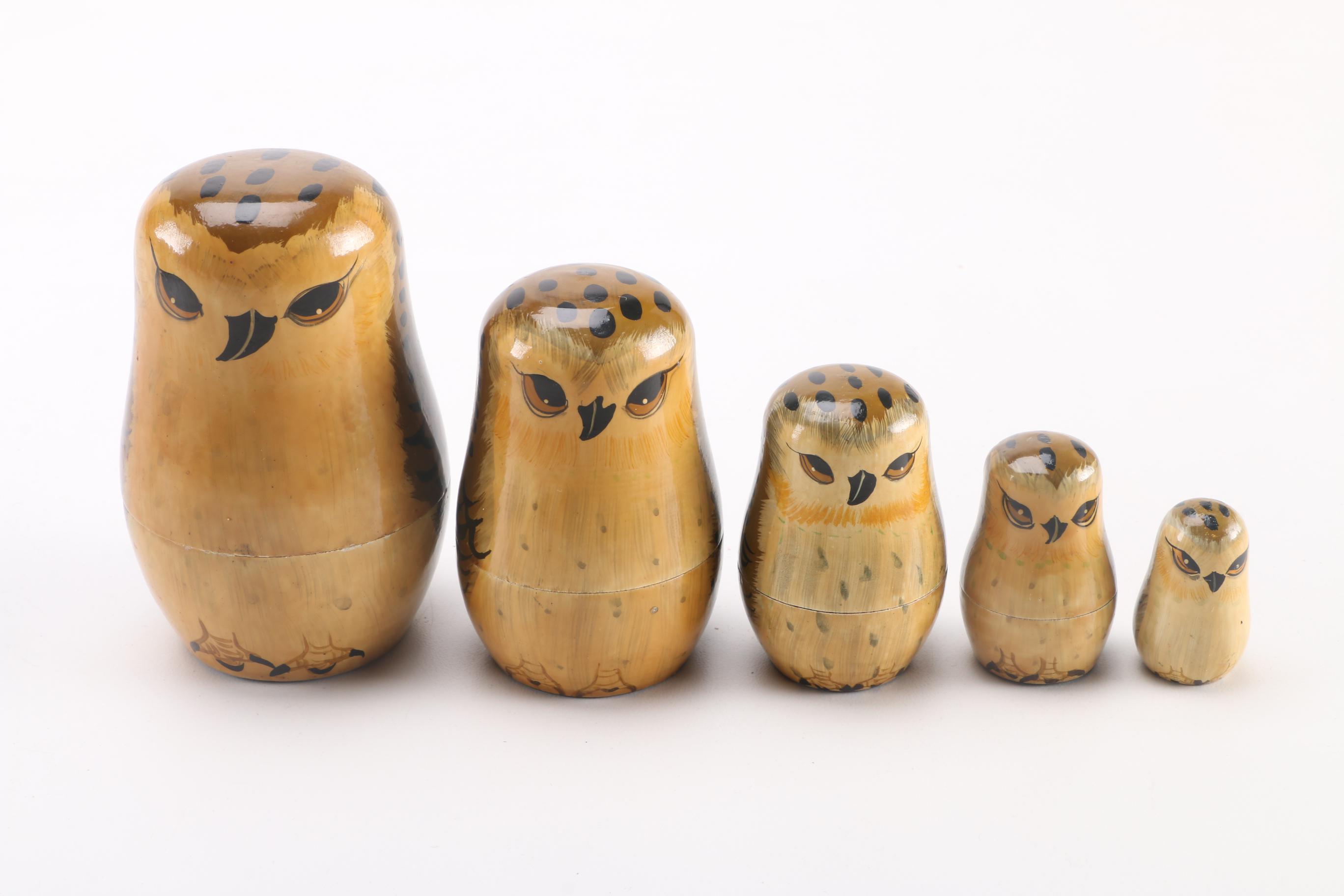 Owl Matryoshka Nesting Dolls