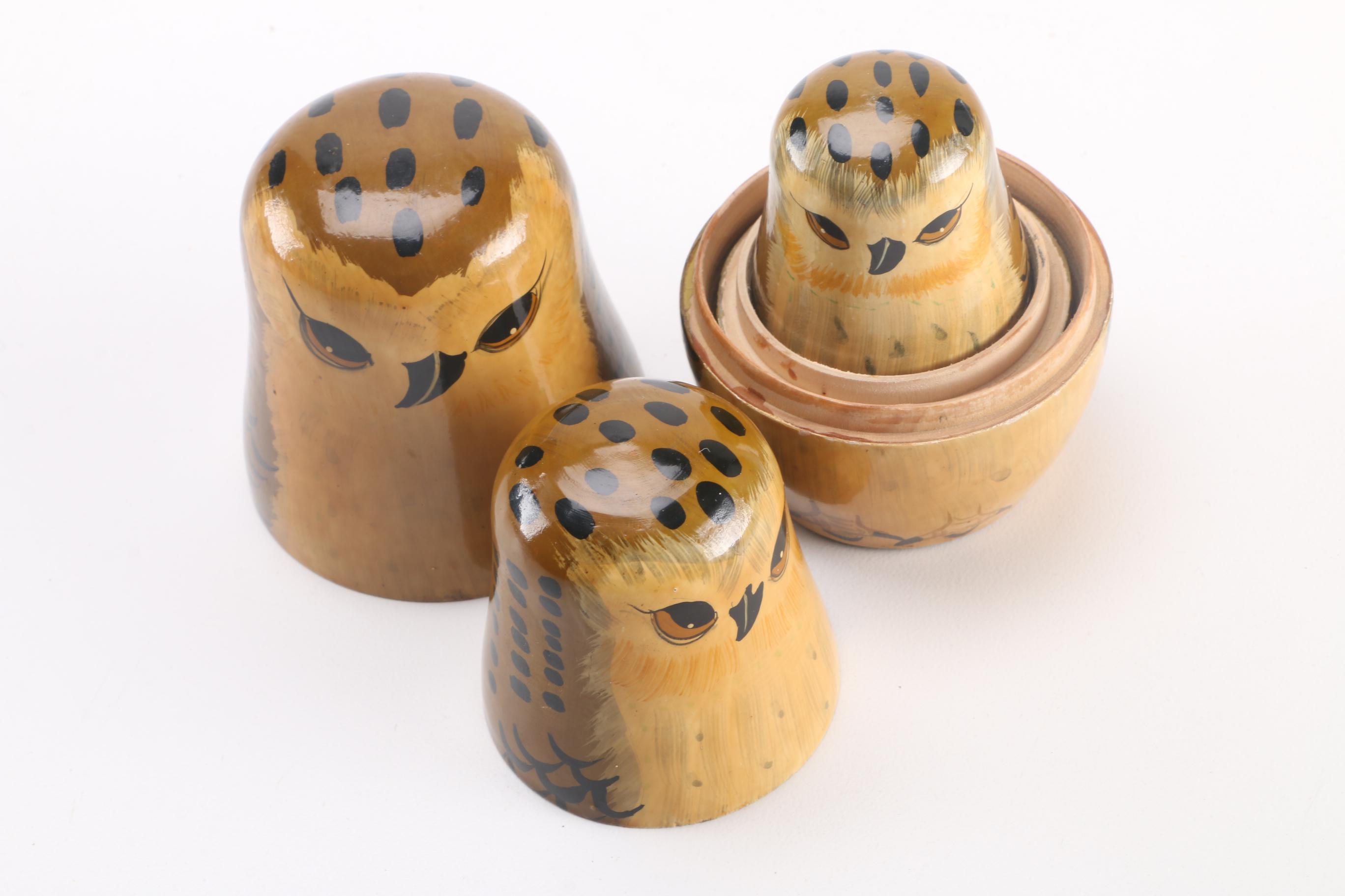 Owl Matryoshka Nesting Dolls