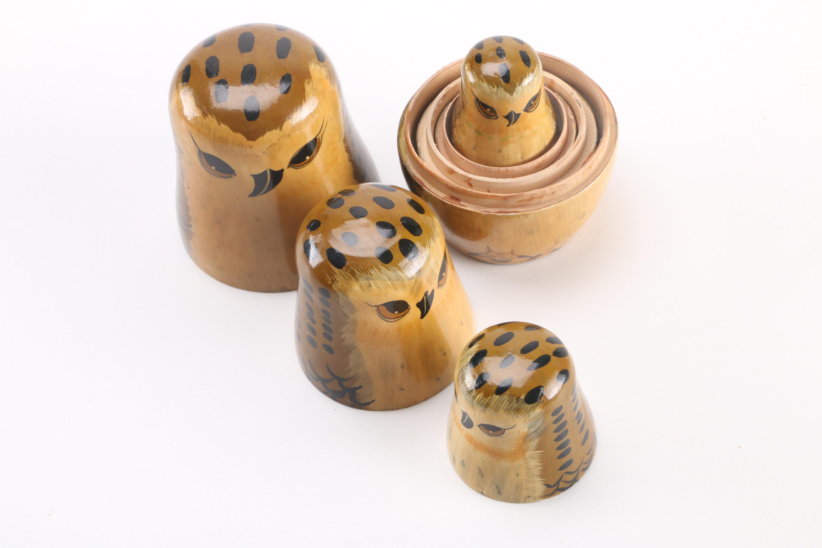 Owl Matryoshka Nesting Dolls