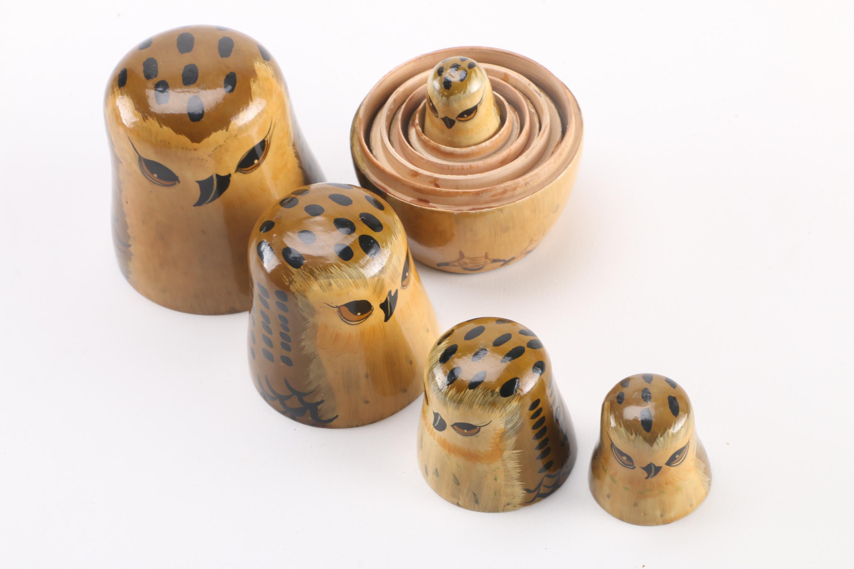 Owl Matryoshka Nesting Dolls