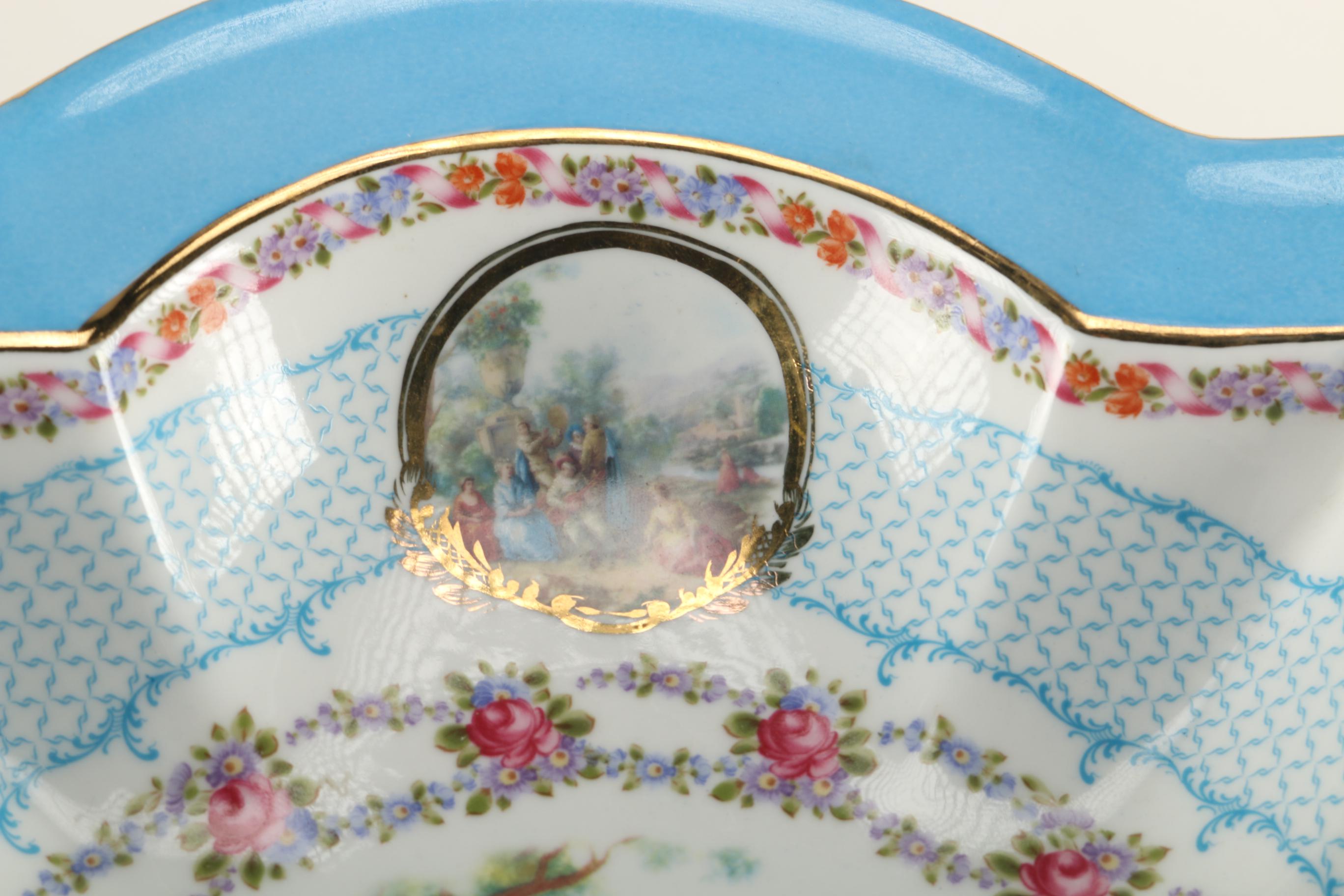 Limoges Porcelain Pedestal Bowl