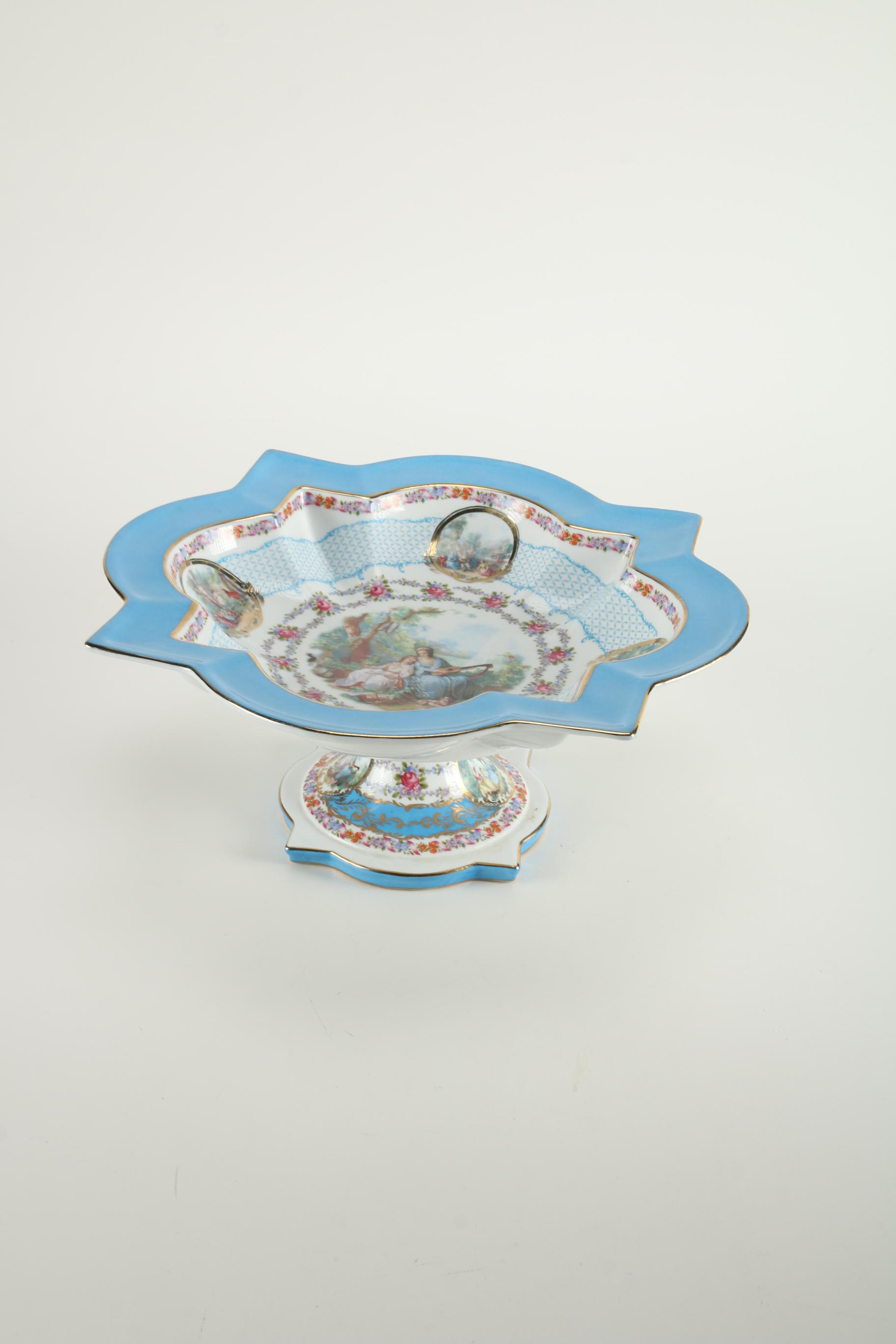 Limoges Porcelain Pedestal Bowl