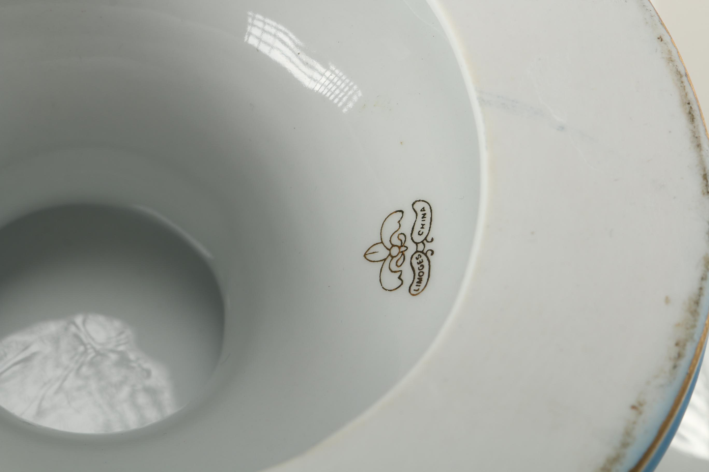 Limoges Porcelain Pedestal Bowl