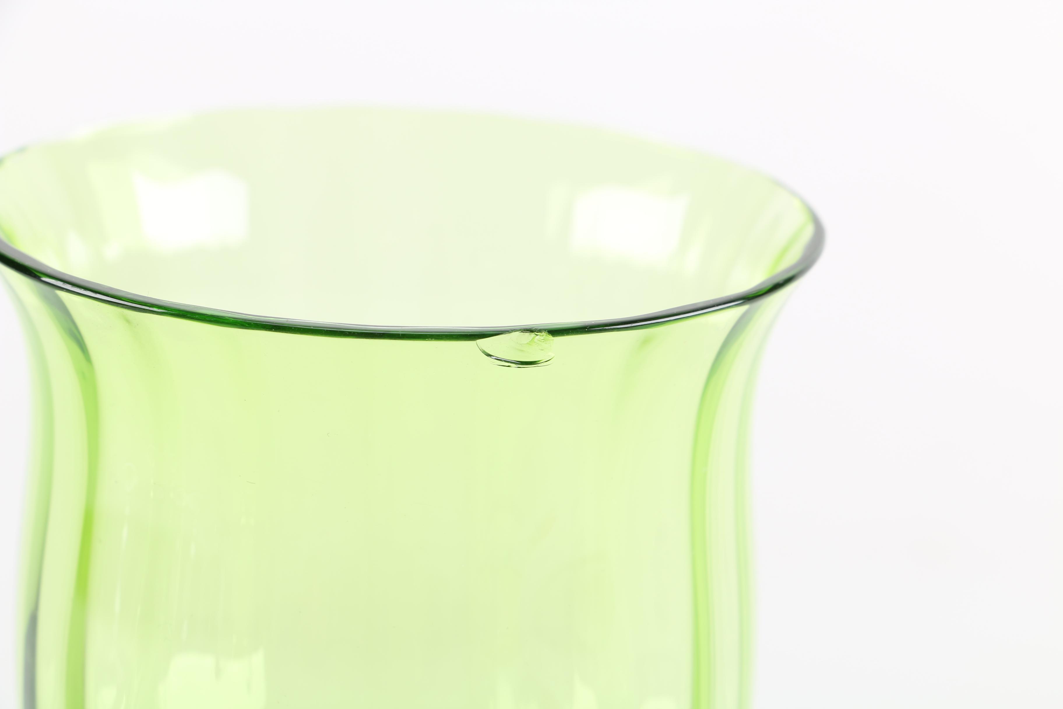 Set of Green Wine Glasses