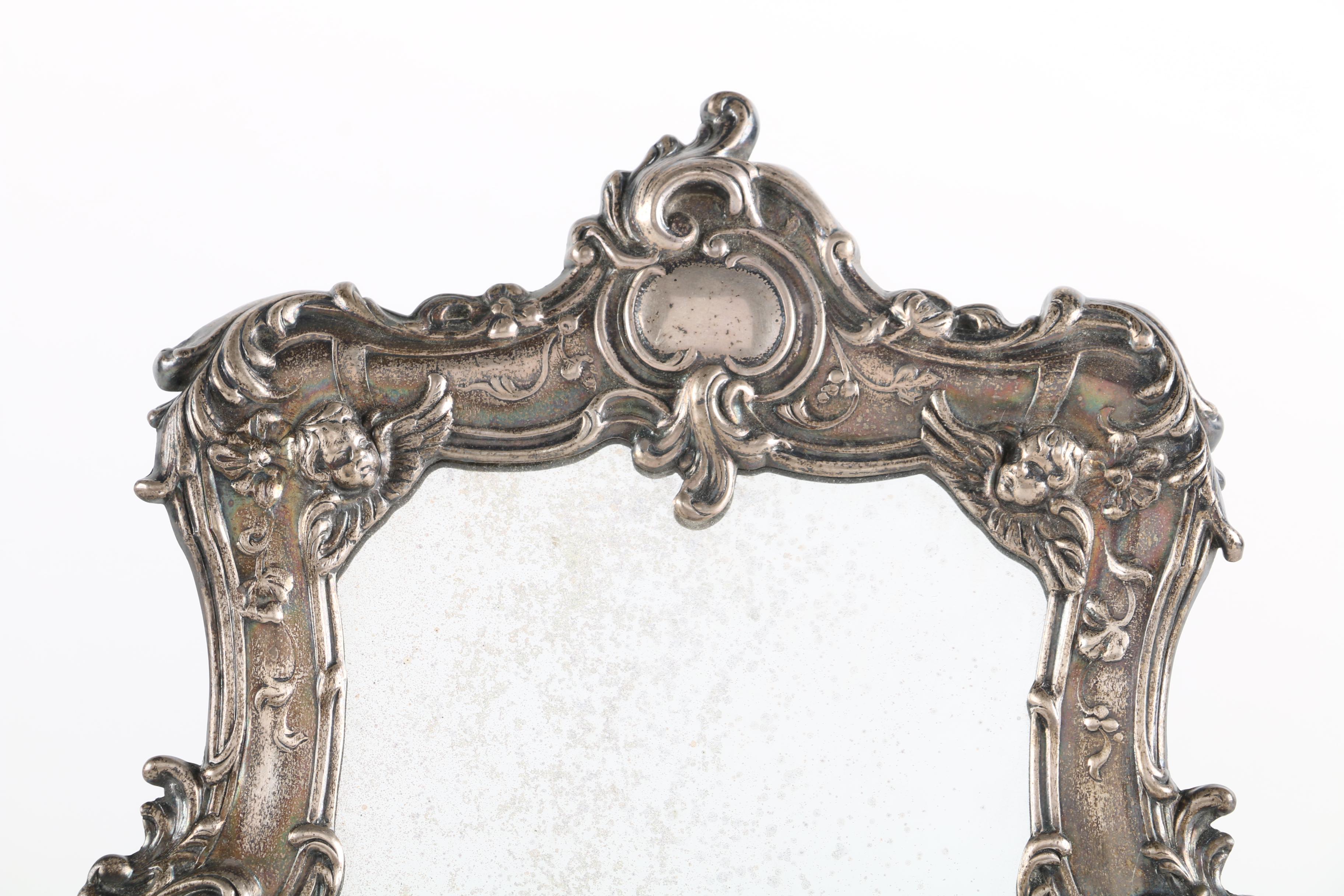 Antique Silver Plated Mirror