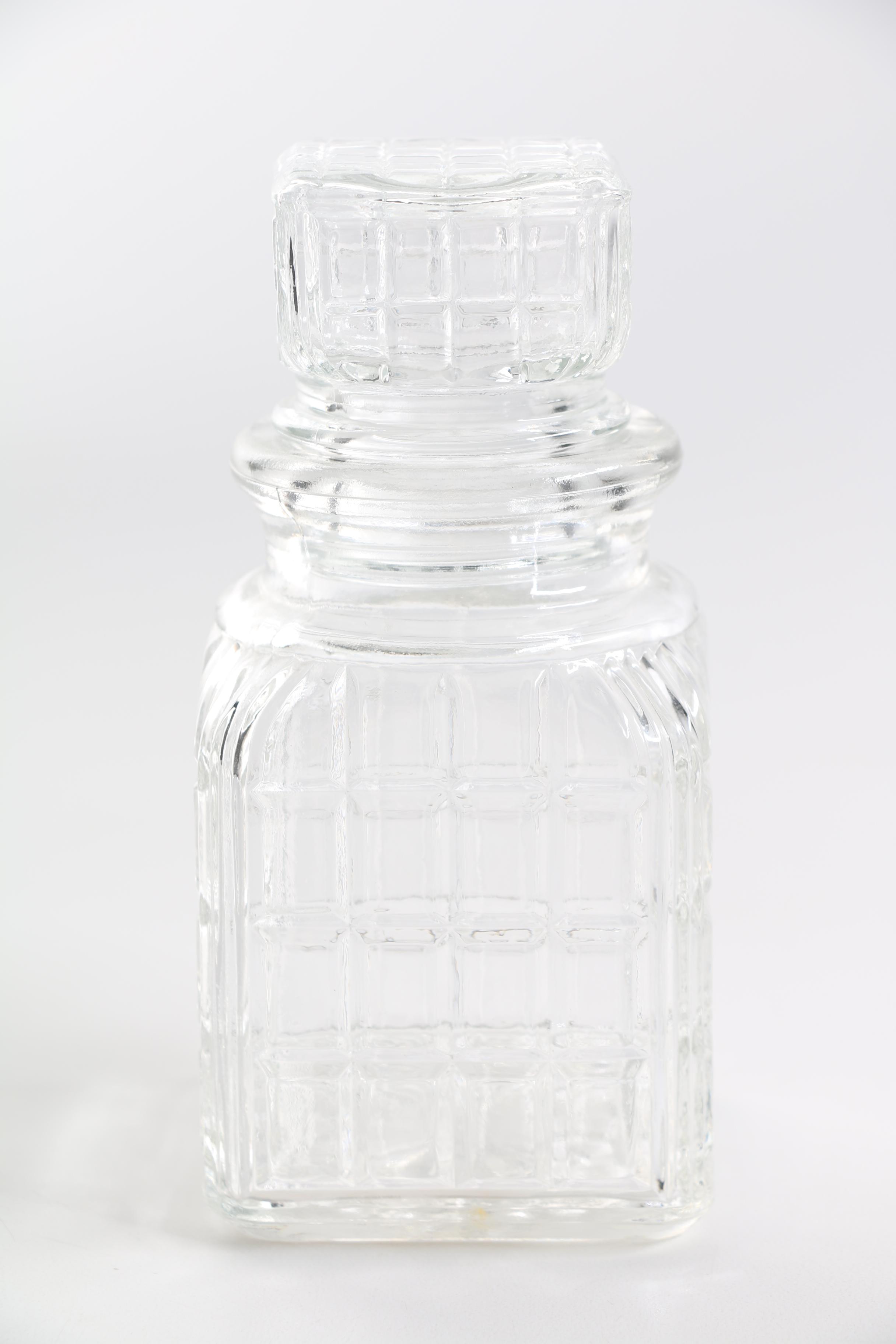 Silver Plate and Glass Jars and Caddy