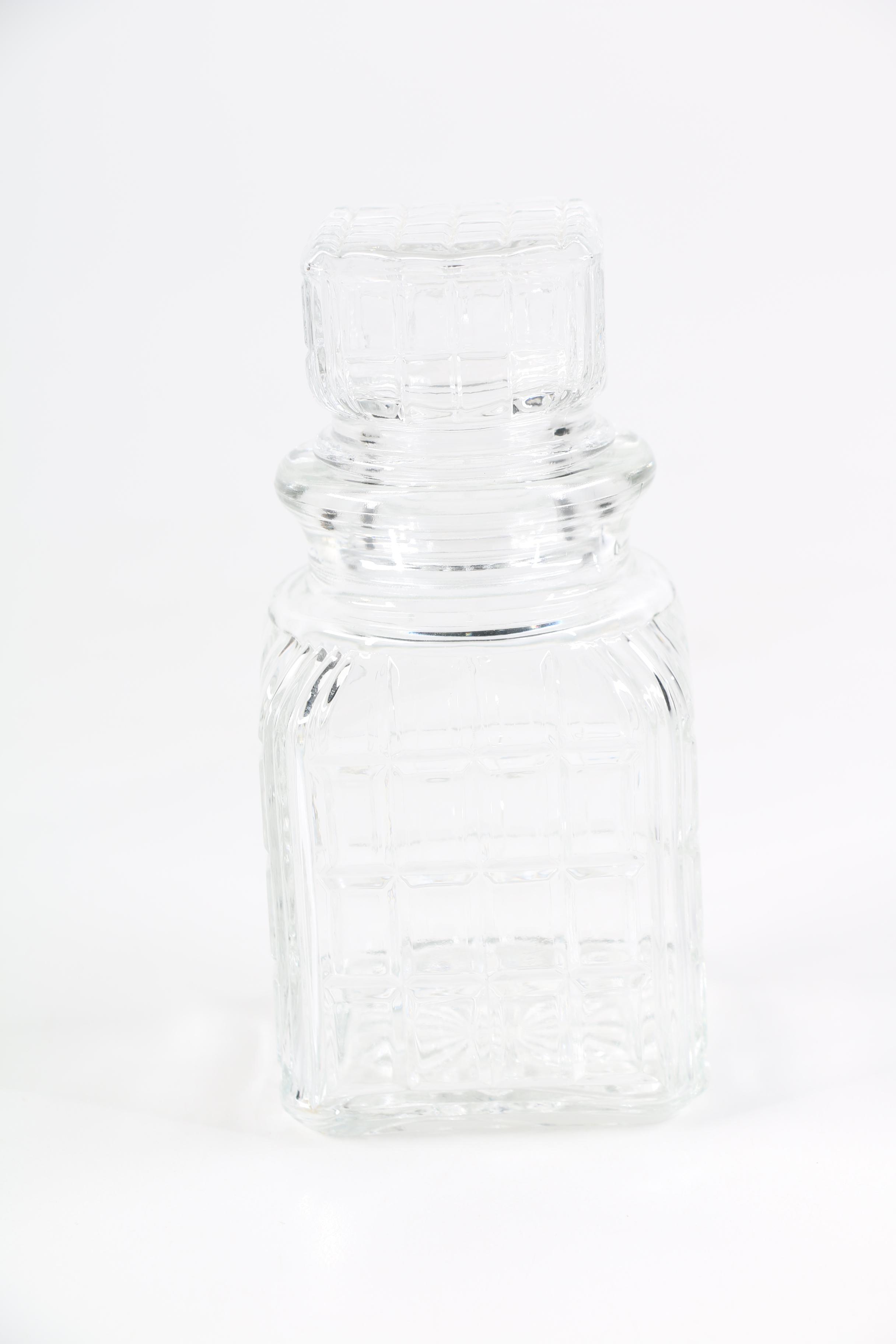 Silver Plate and Glass Jars and Caddy