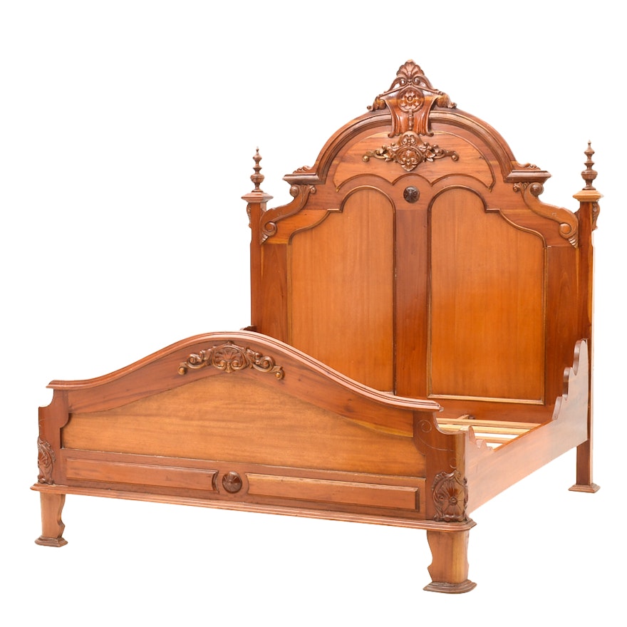 Victorian Style King Size Mahogany Bed Frame