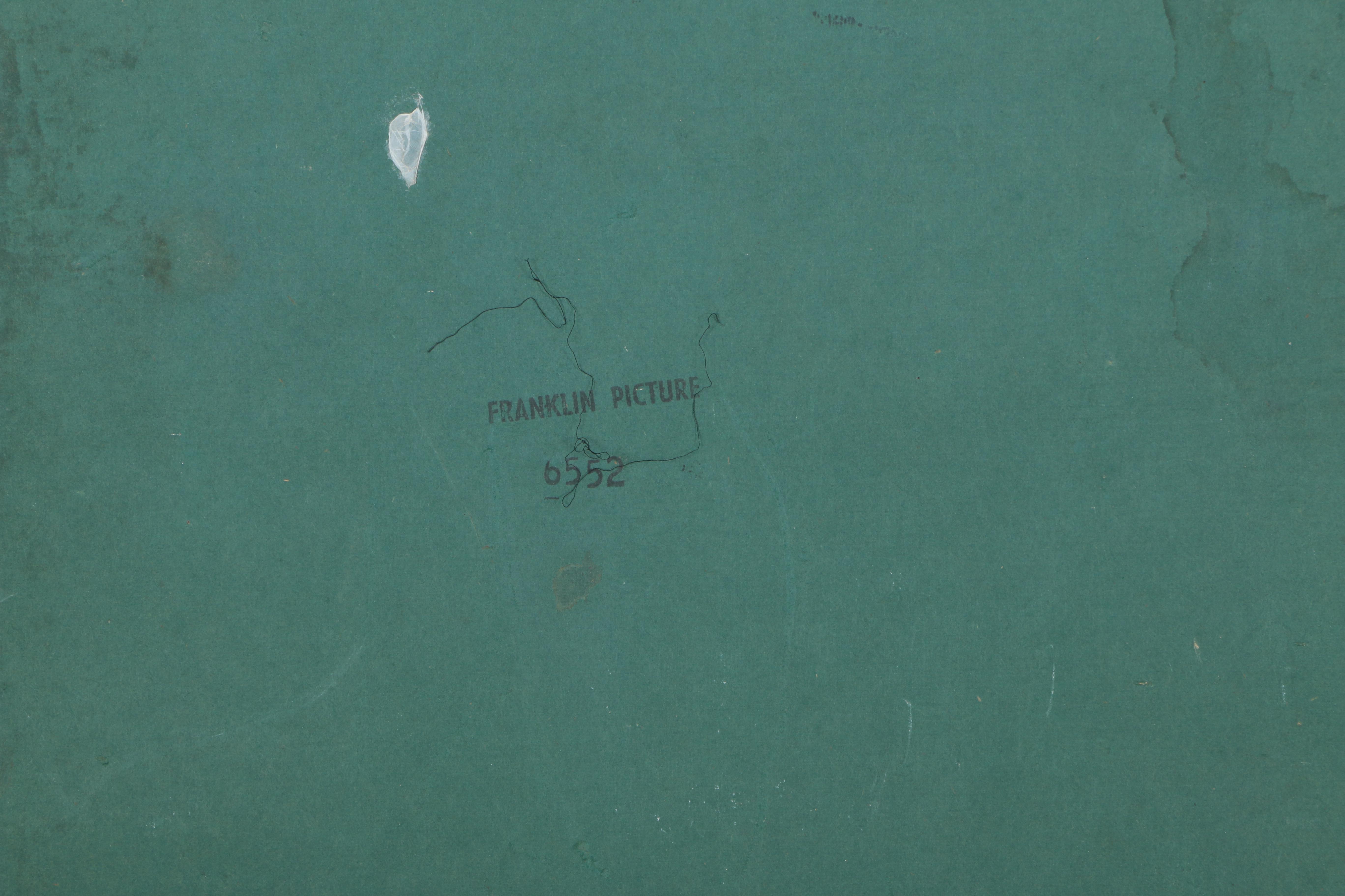 After C. Williams Hand Colored Lithograph on Paper "Landscape with Arcade"