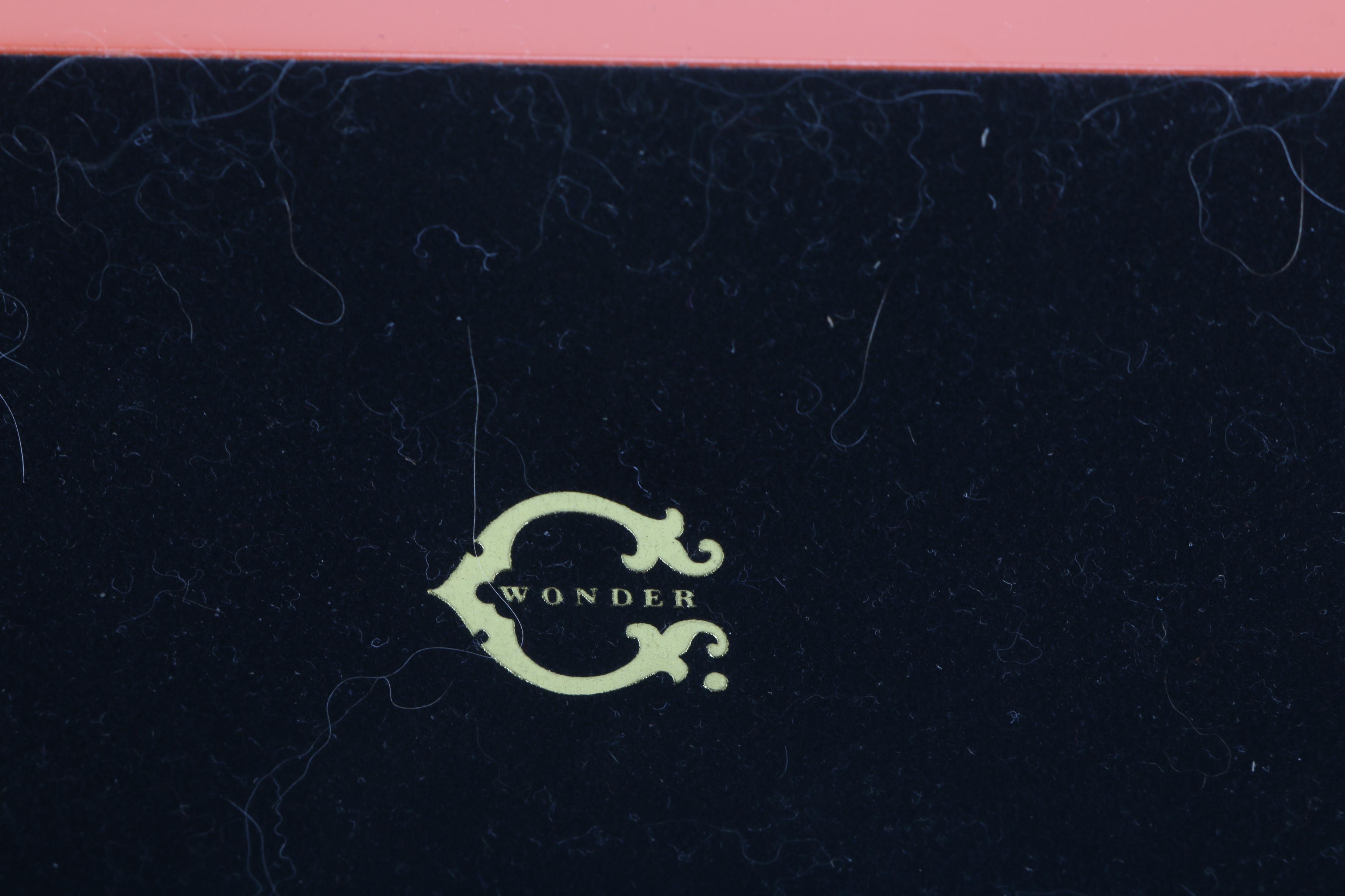 "C Wonder" Jewelry Box With Gold Tone Letter "J"