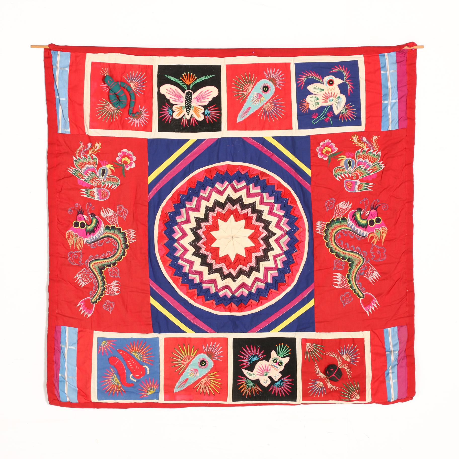 Folk Art Wall Hanging Tapestry