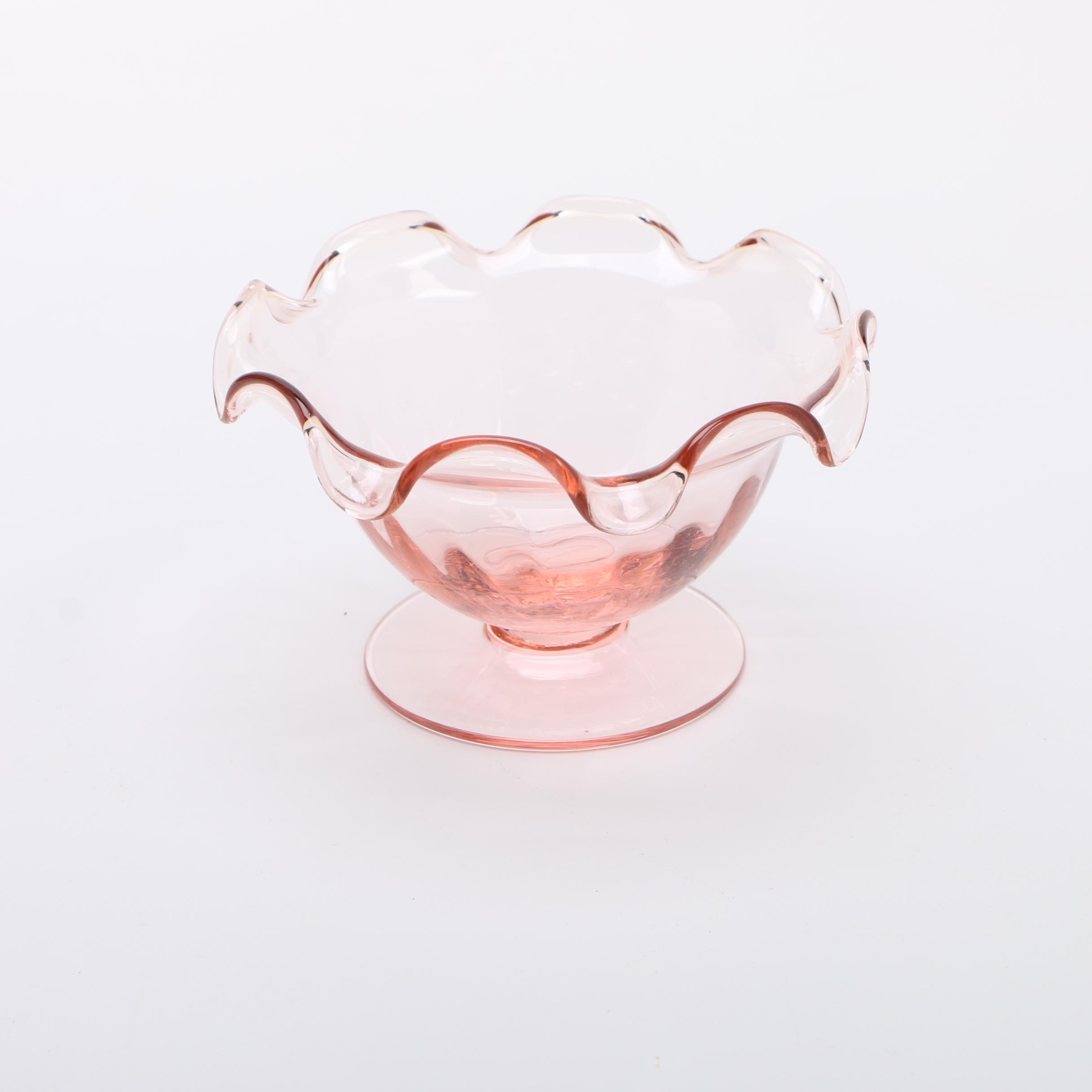 Pink Depression Glass Dessert Bowls